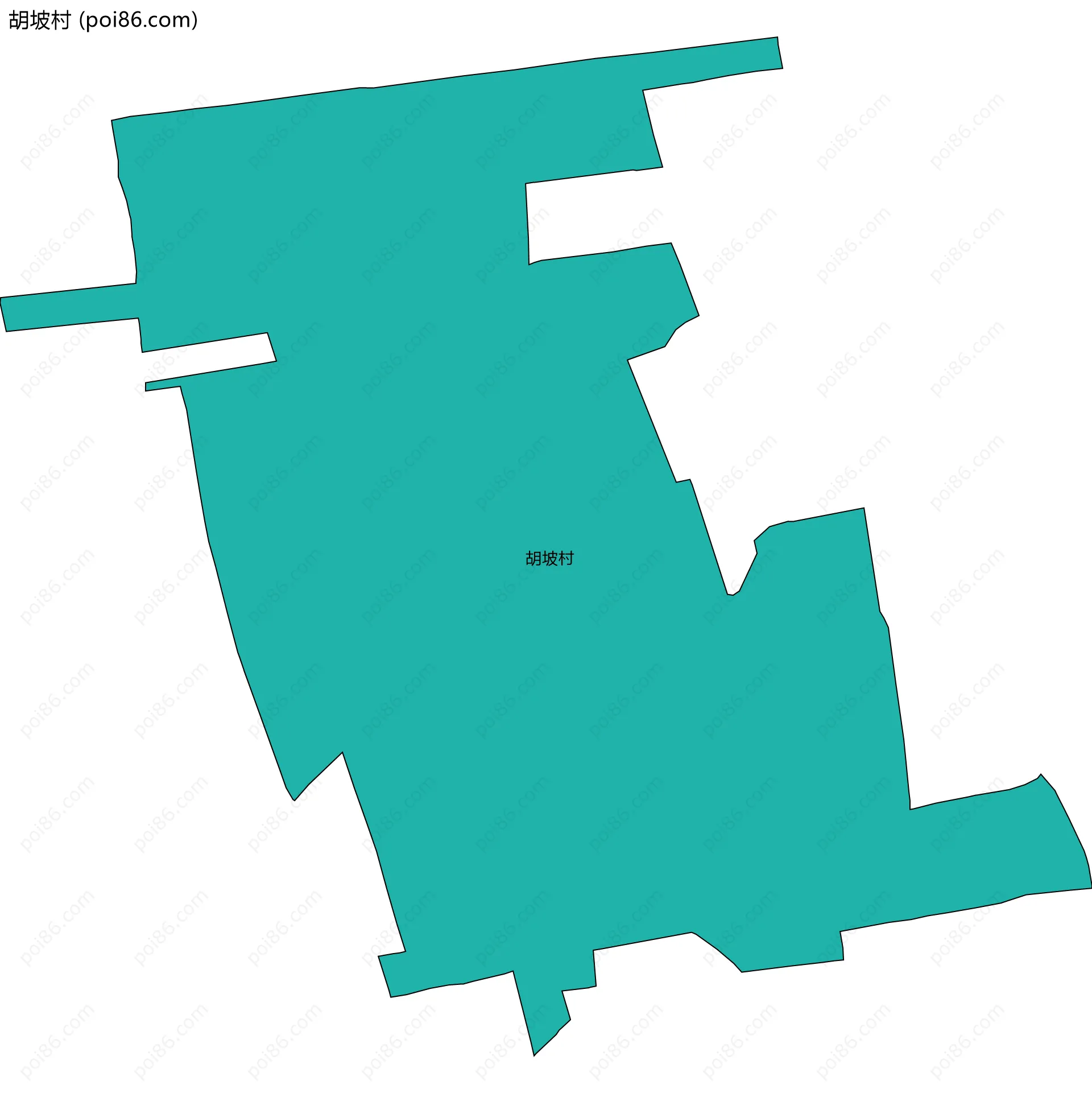 胡坡村边界地图