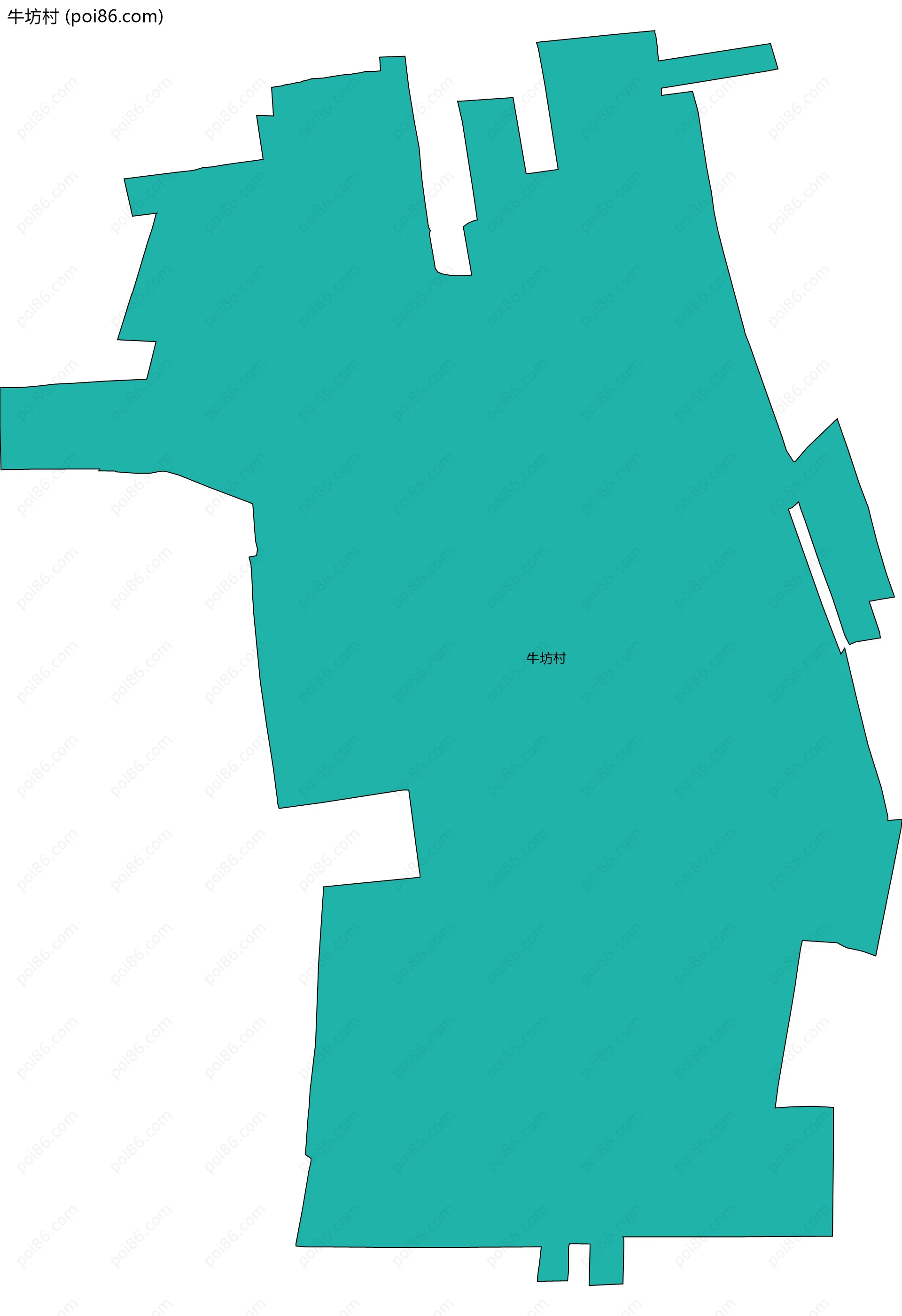 牛坊村边界地图