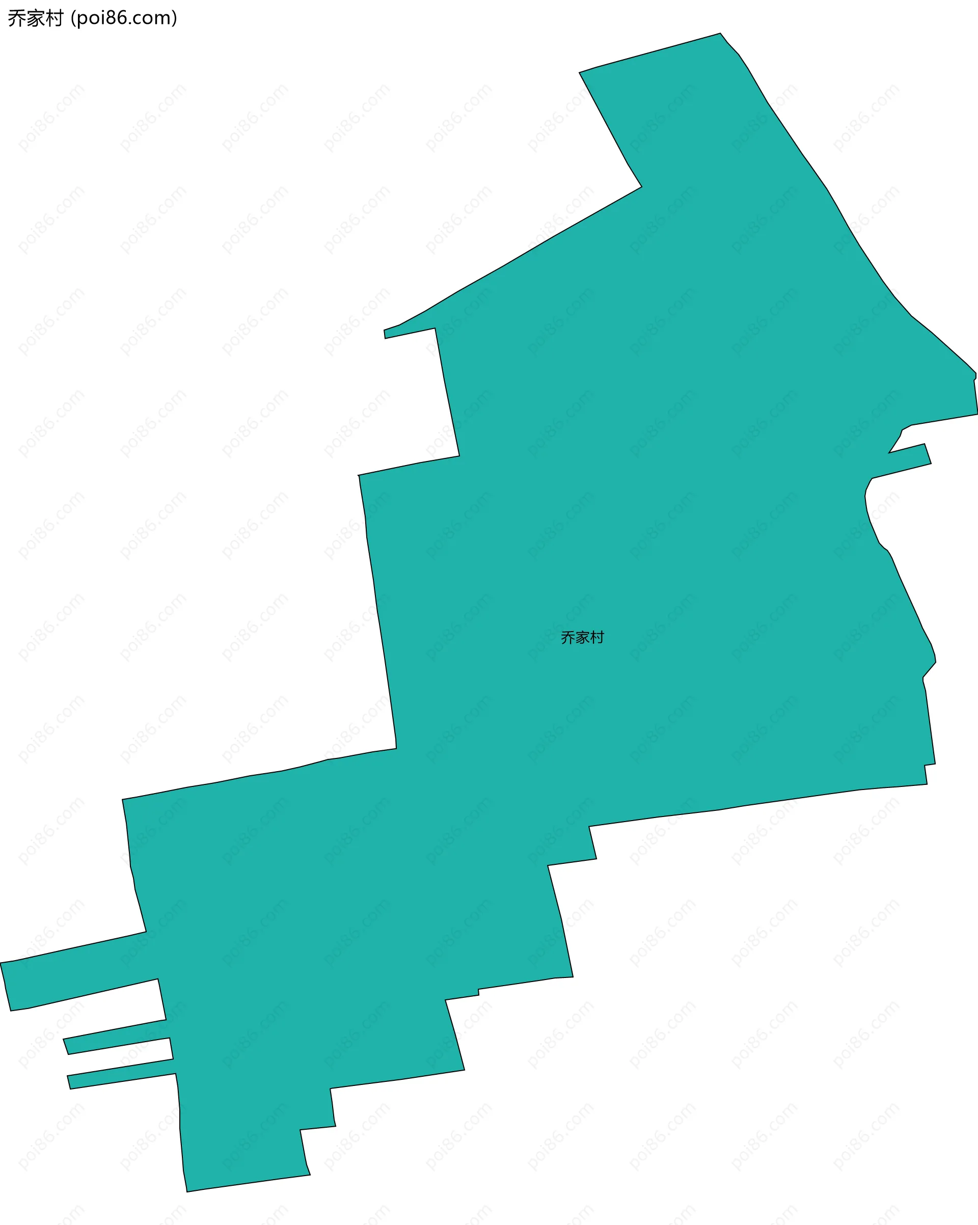 乔家村边界地图