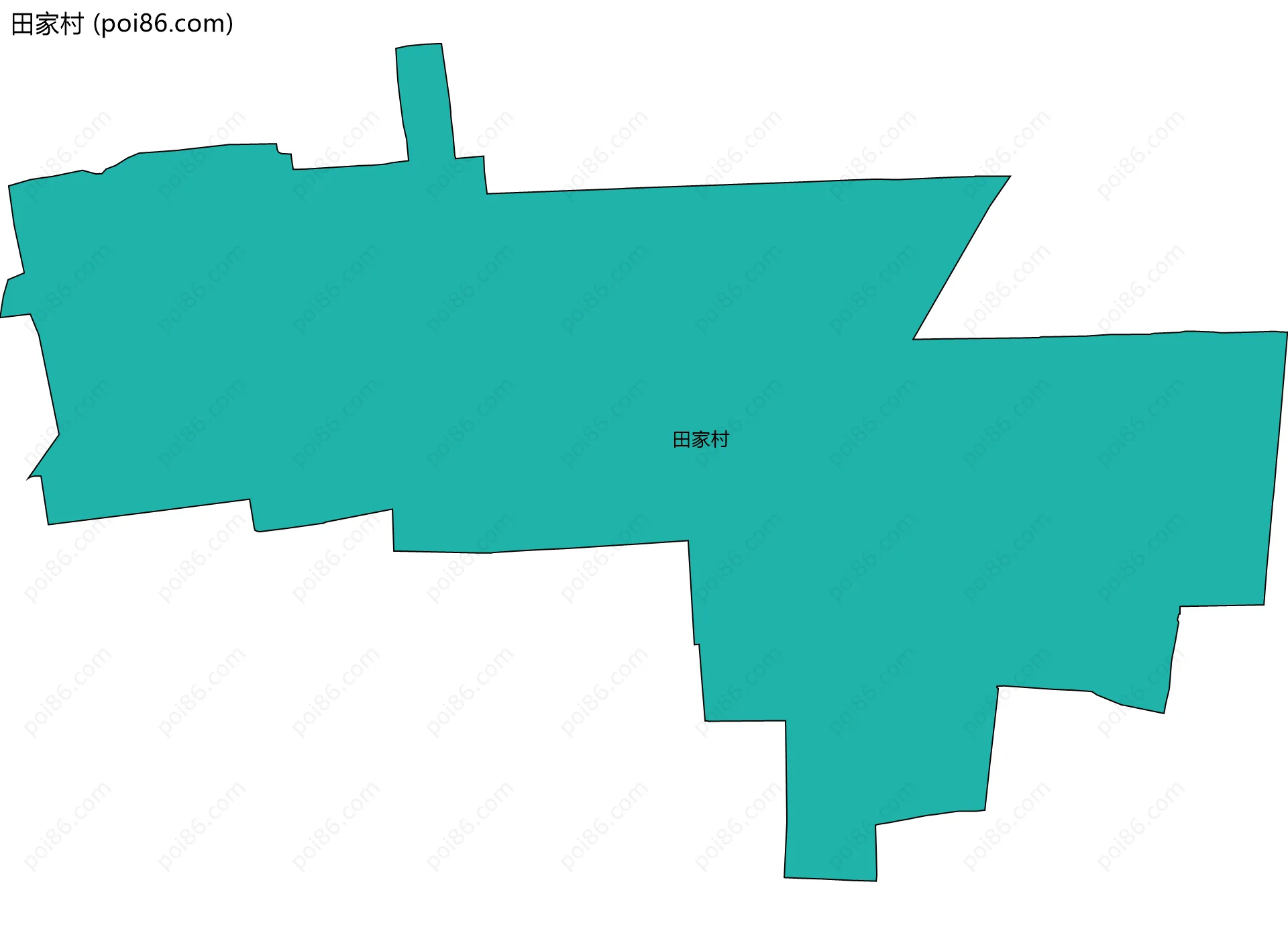 田家村边界地图