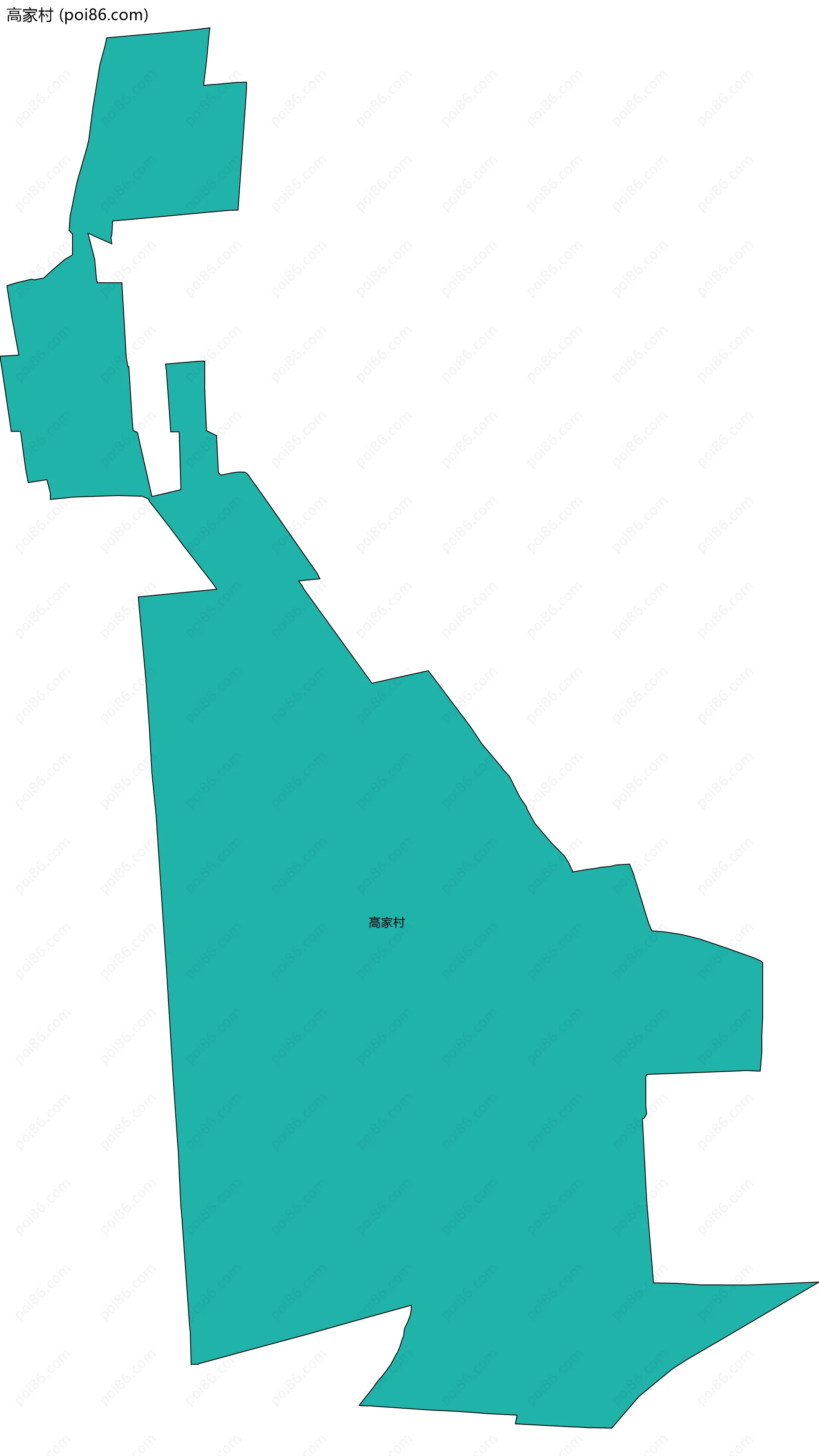 高家村边界地图