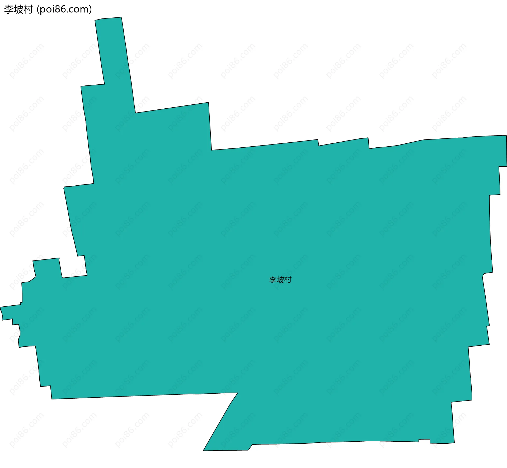 李坡村边界地图