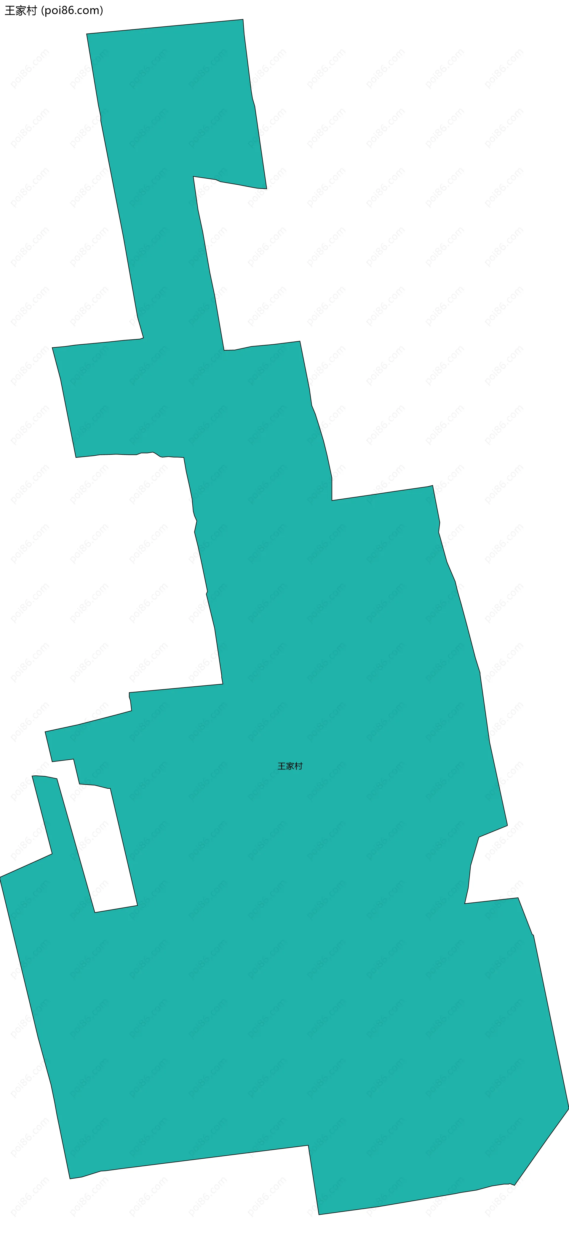 王家村边界地图