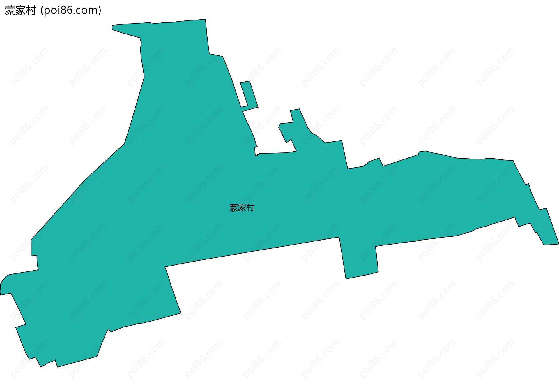 蒙家村边界地图