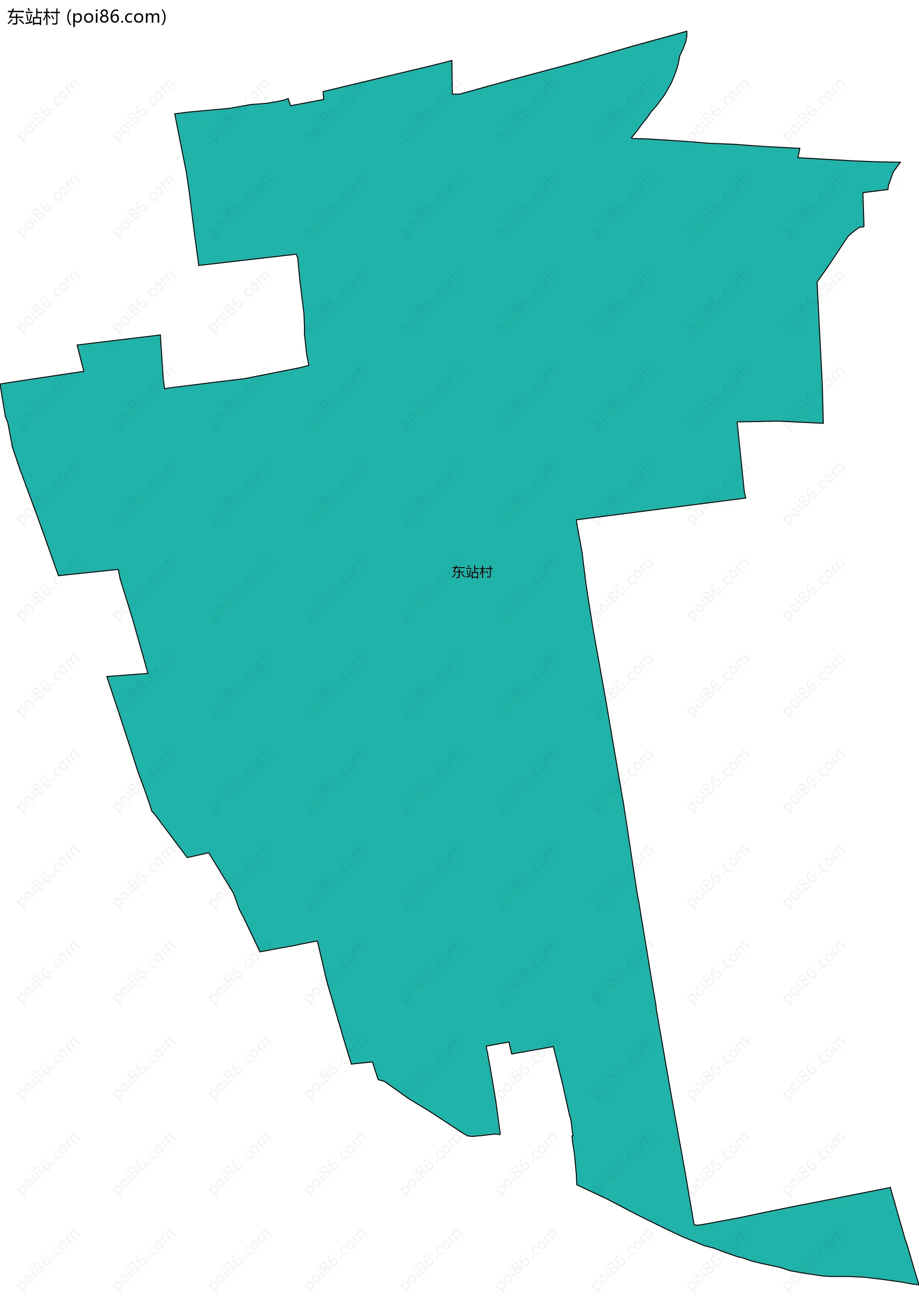 东站村边界地图