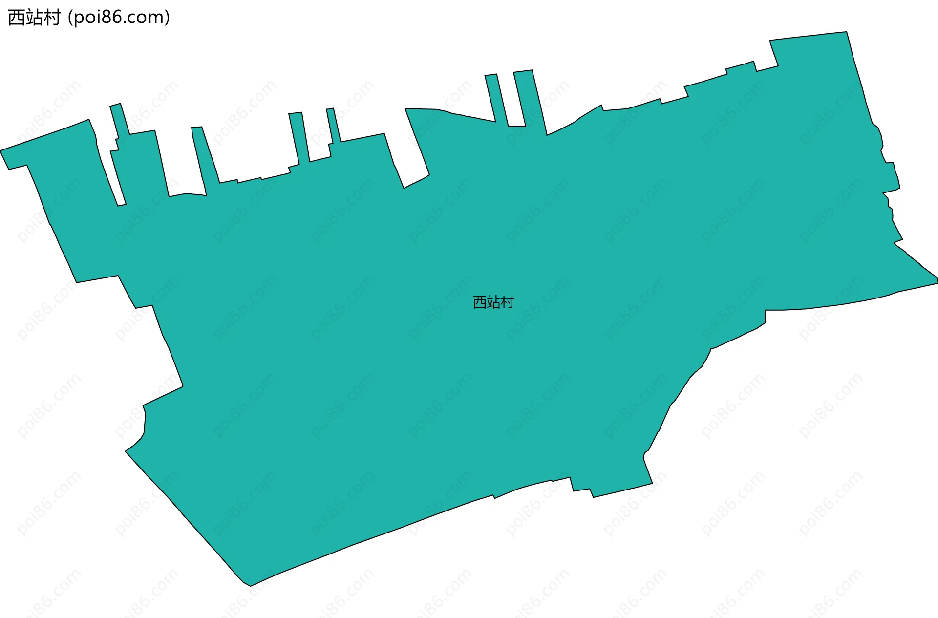 西站村边界地图