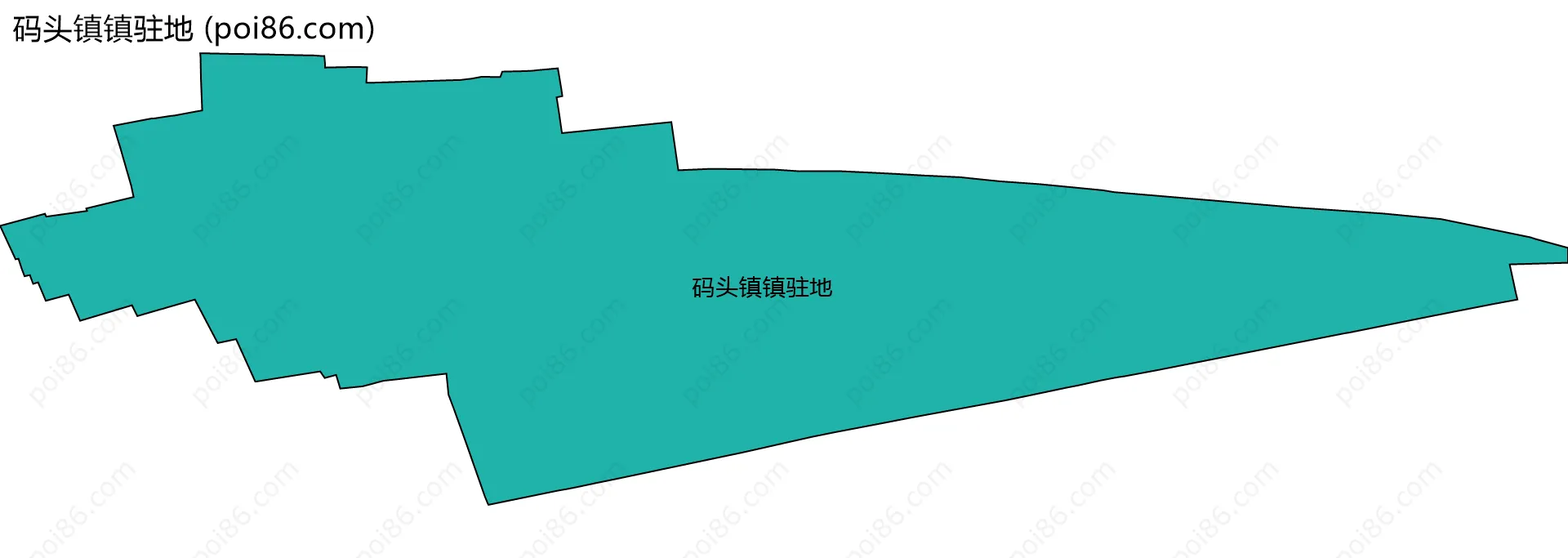 码头镇镇驻地边界地图