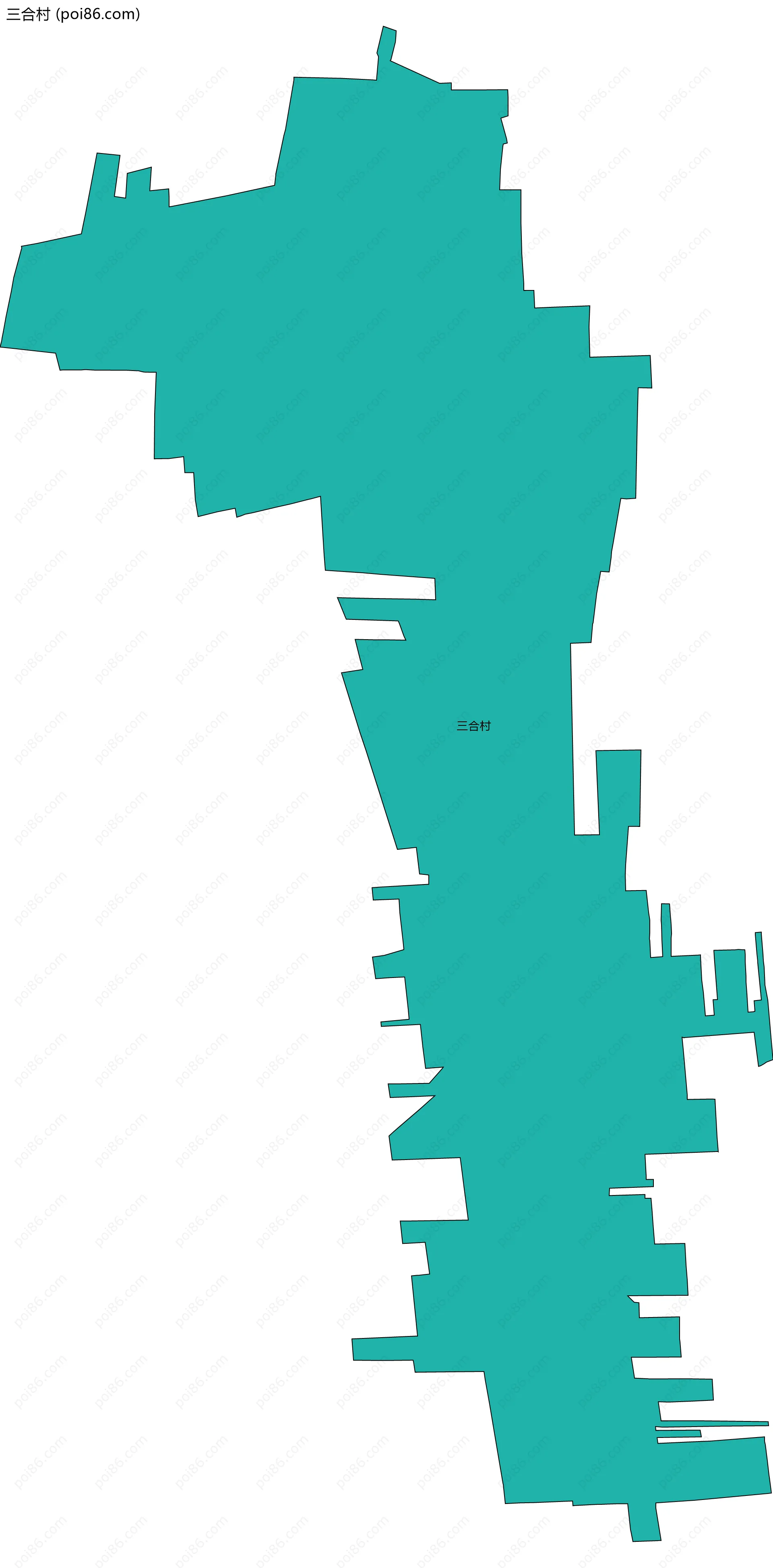 三合村边界地图