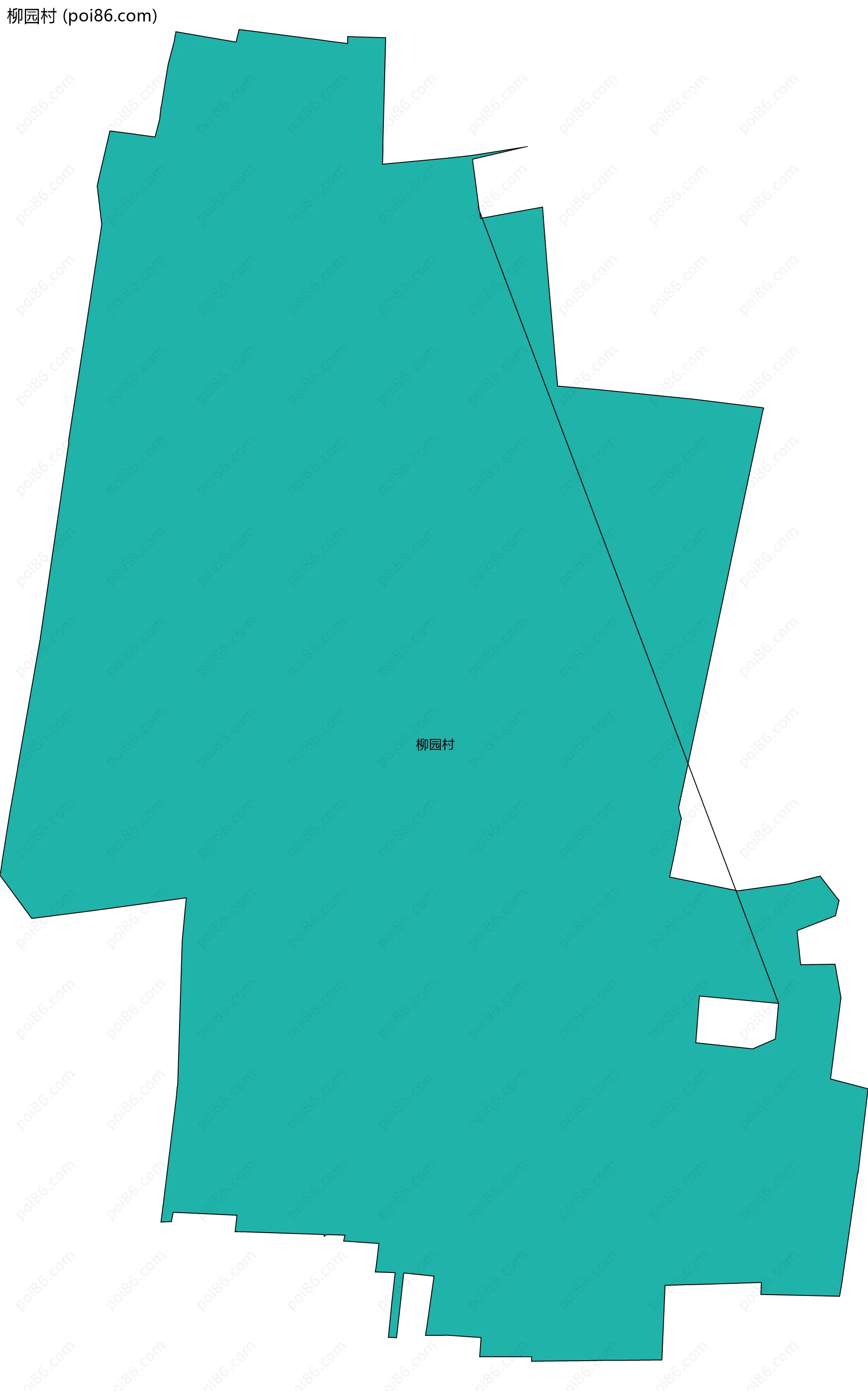 柳园村边界地图