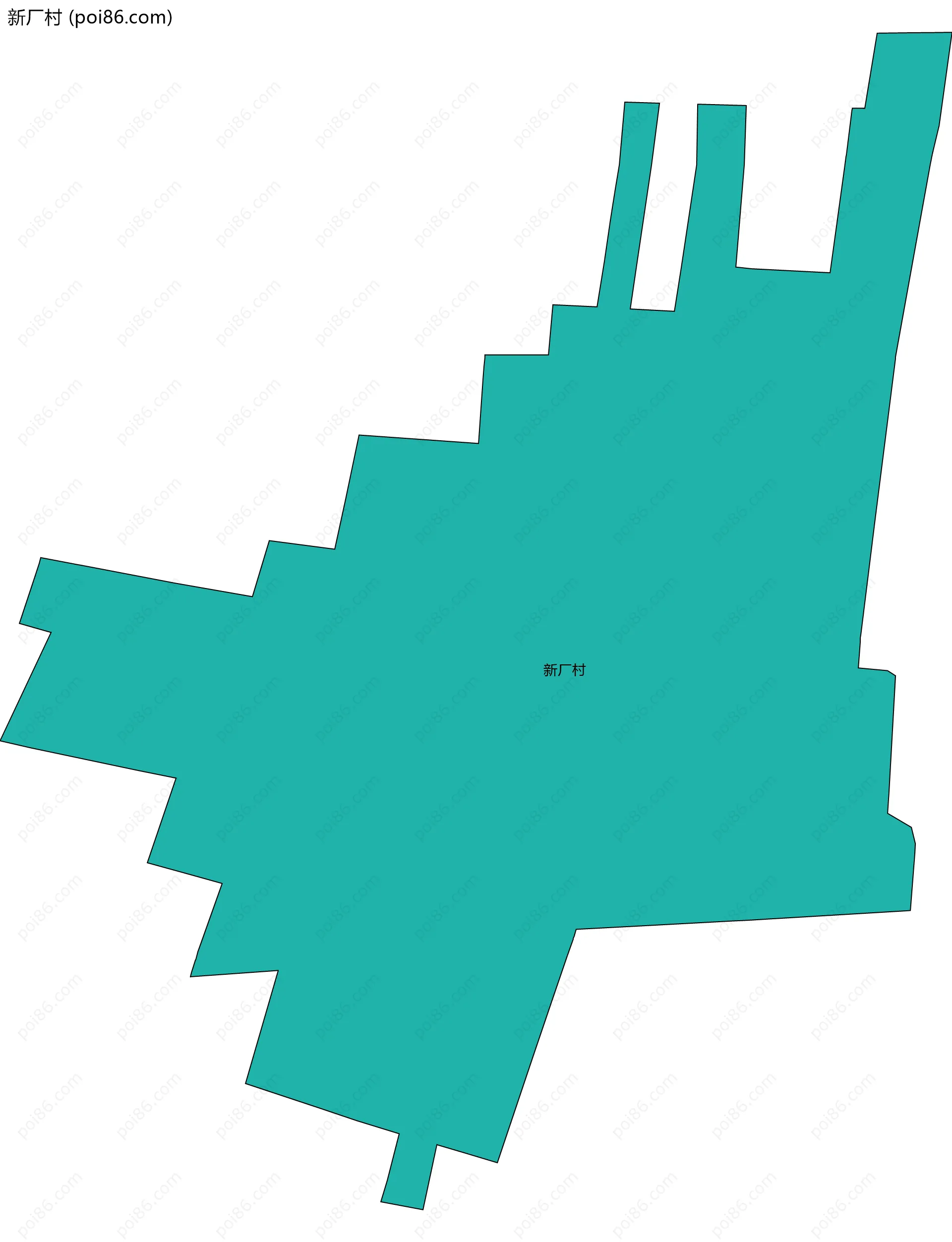 新厂村边界地图