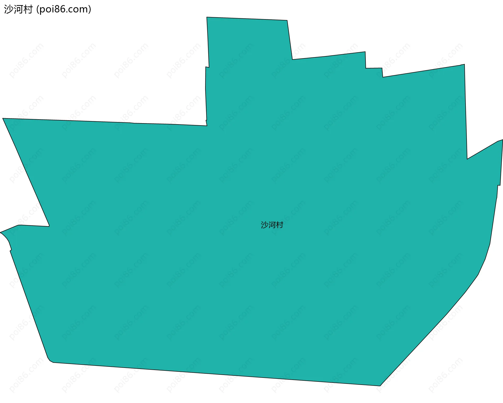 沙河村边界地图