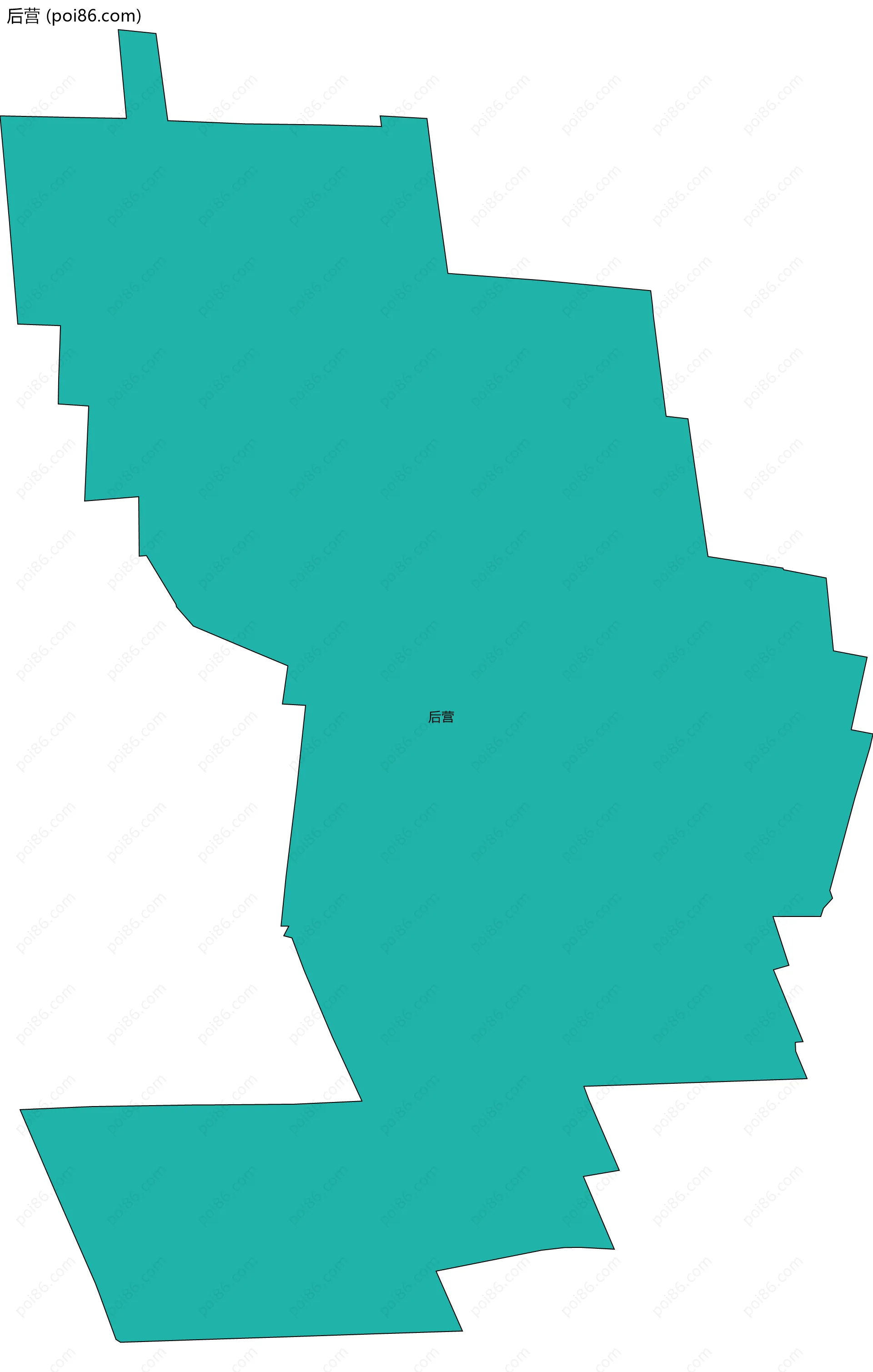 后营边界地图