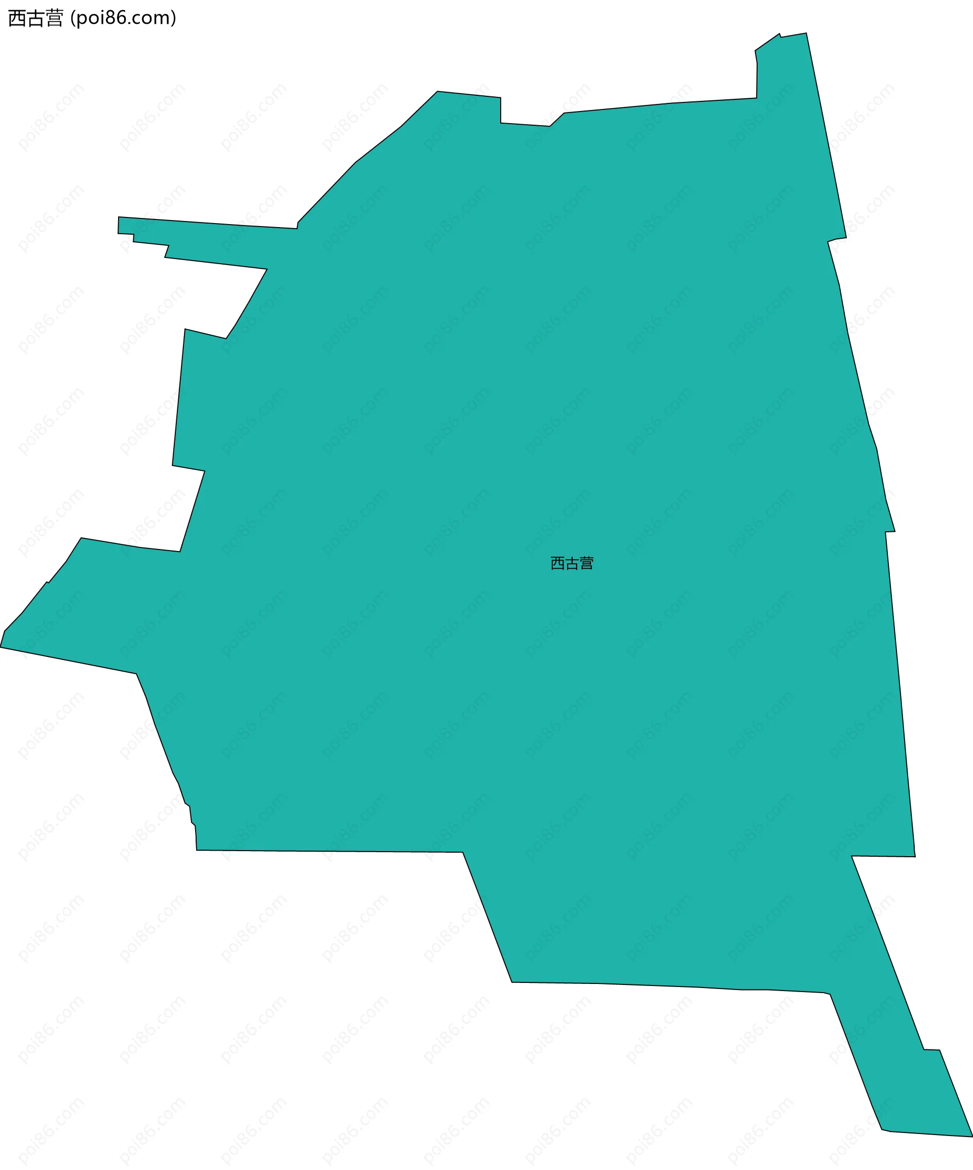 西古营边界地图