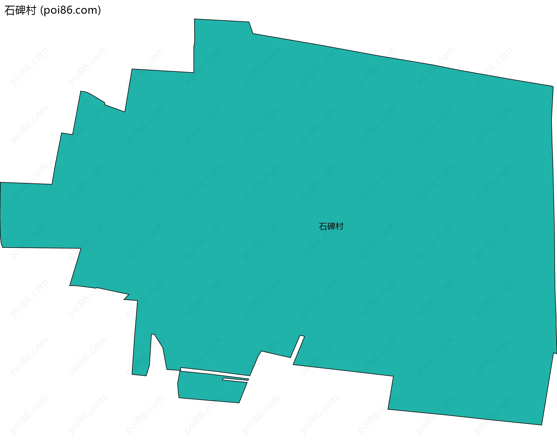 石碑村边界地图