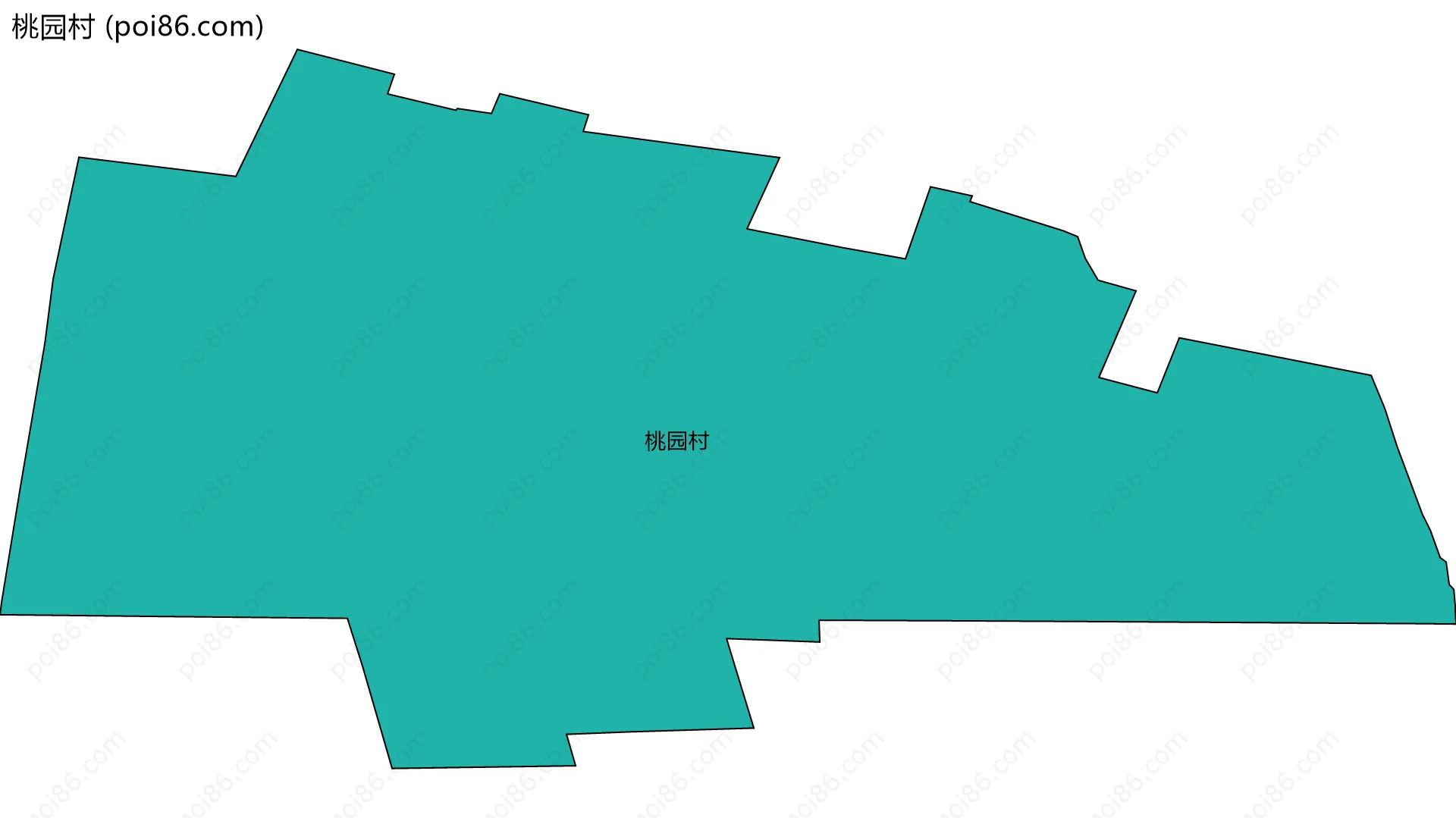 桃园村边界地图