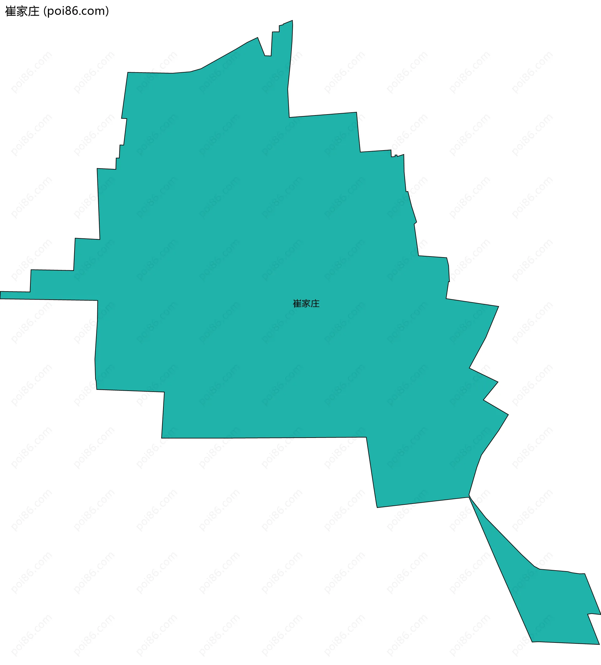 崔家庄边界地图