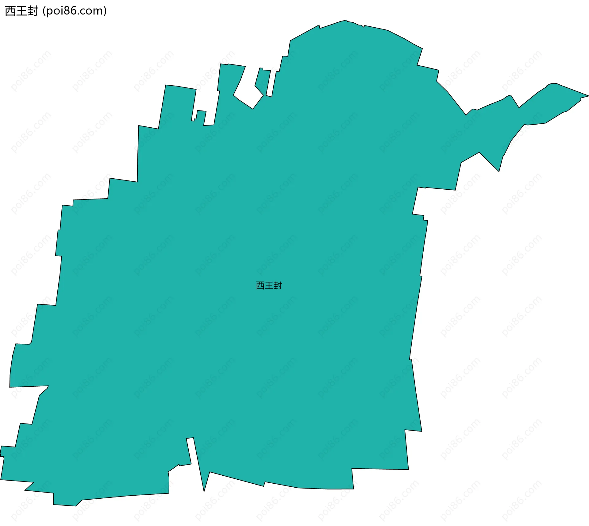 西王封边界地图