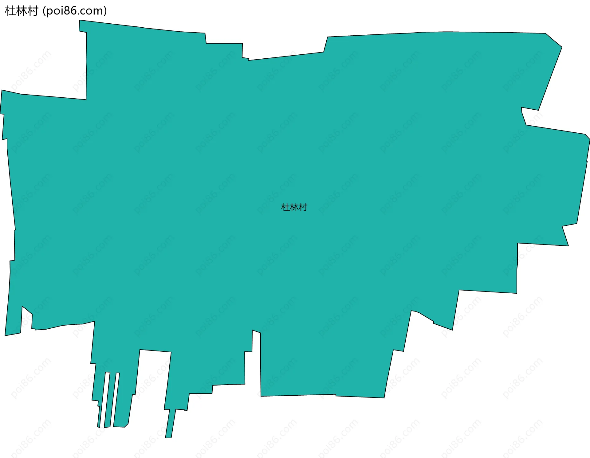 杜林村边界地图