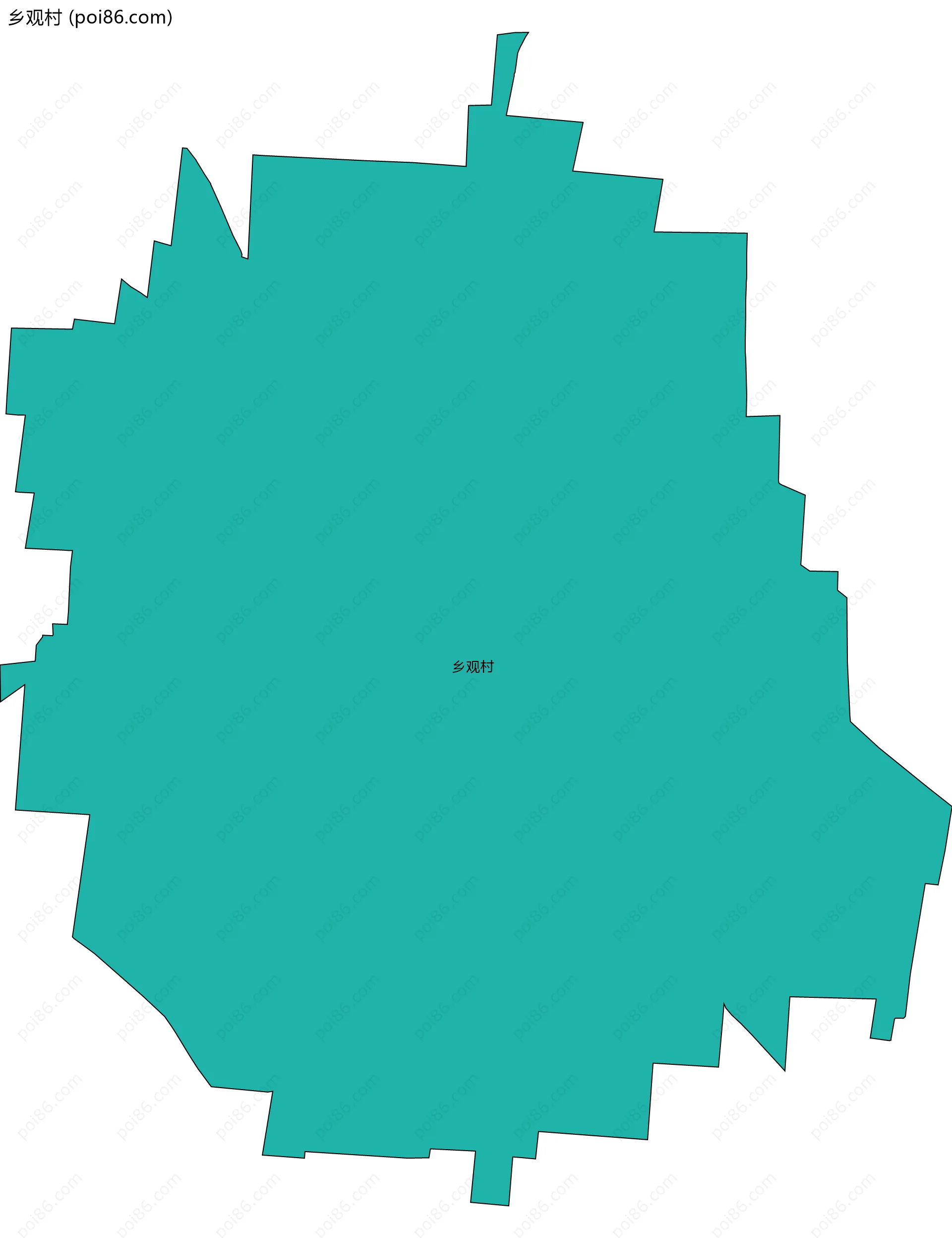 乡观村边界地图