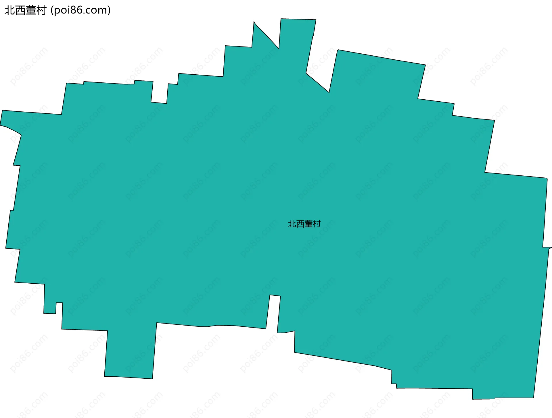 北西董村边界地图