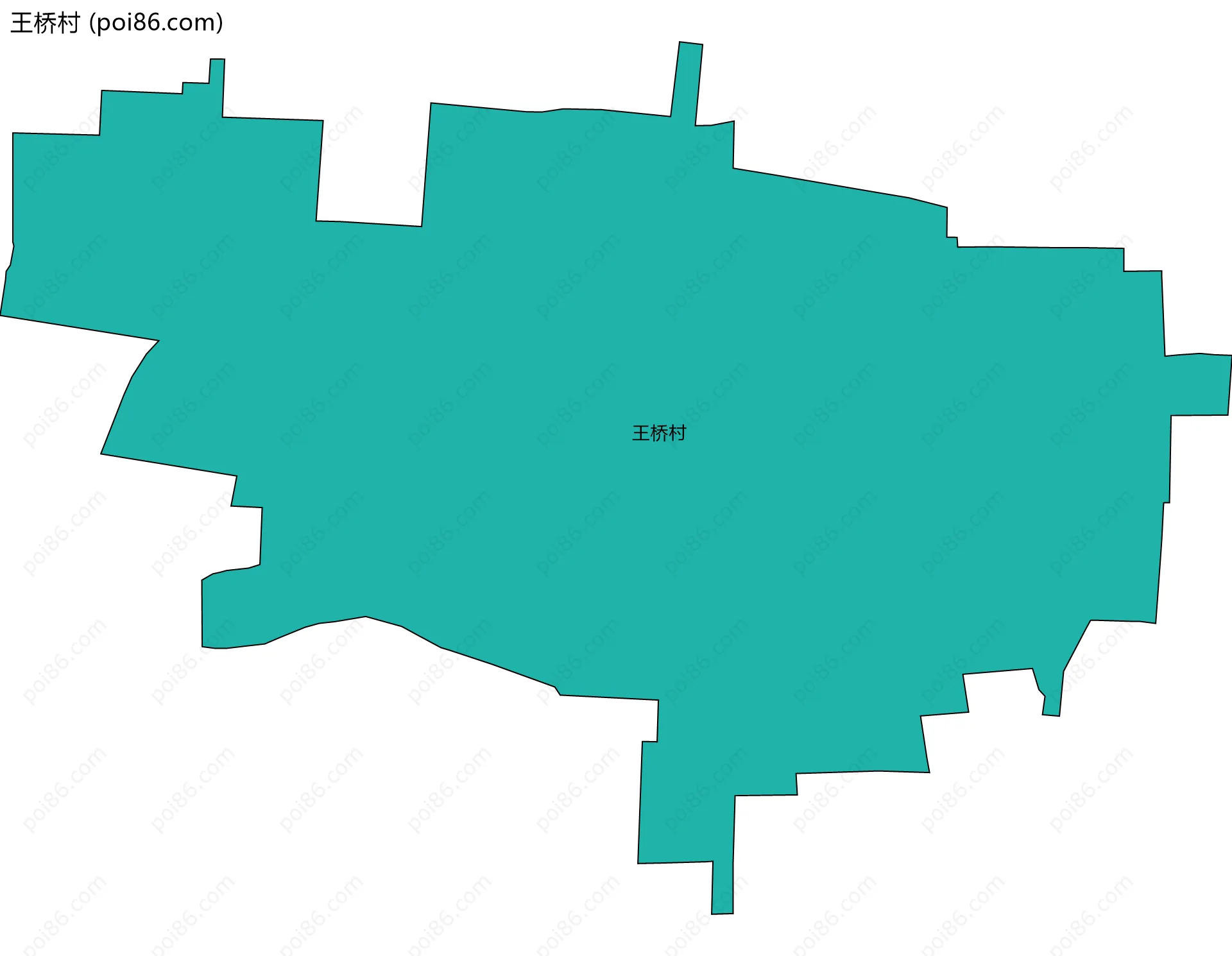 王桥村边界地图