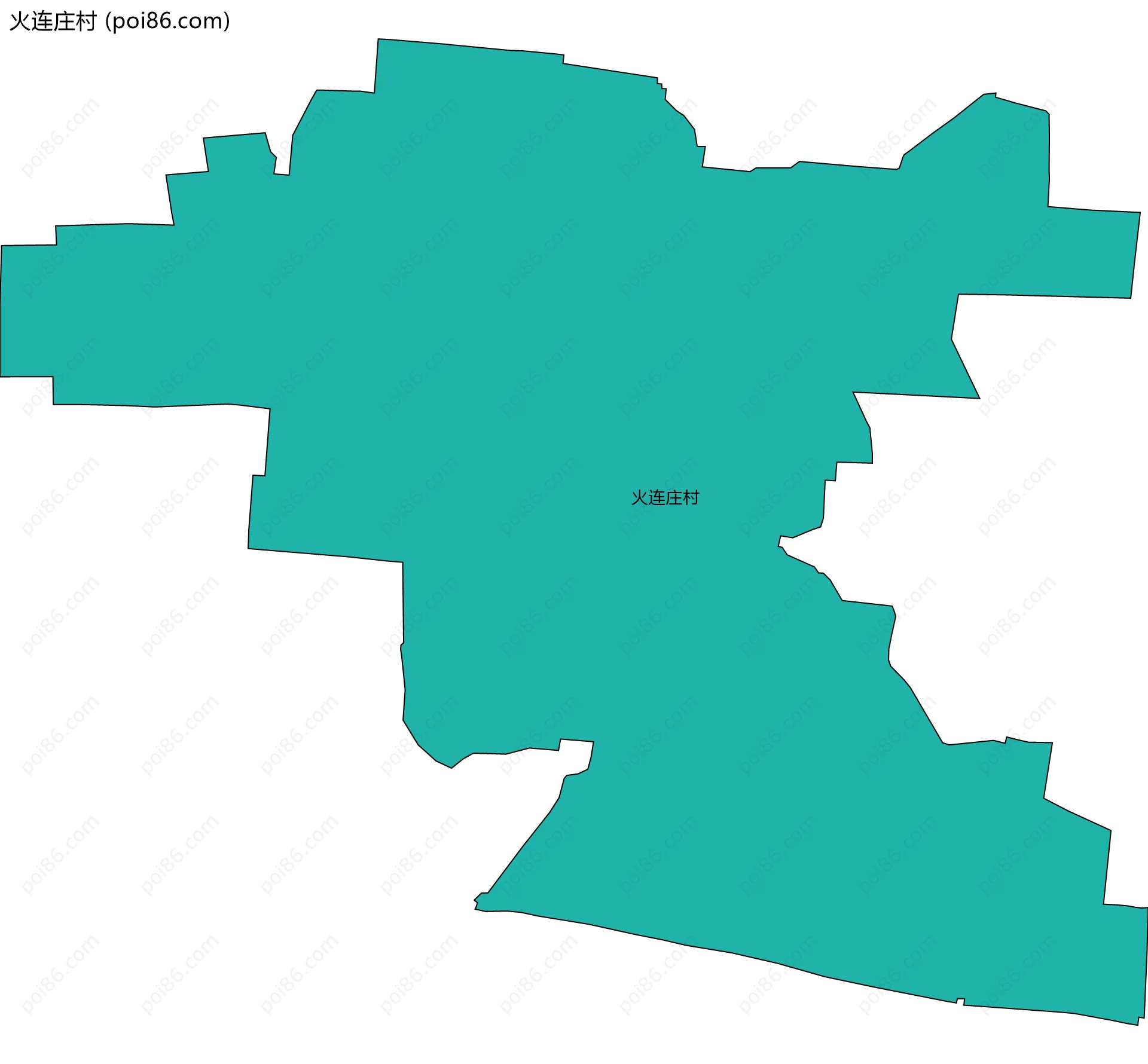 火连庄村边界地图