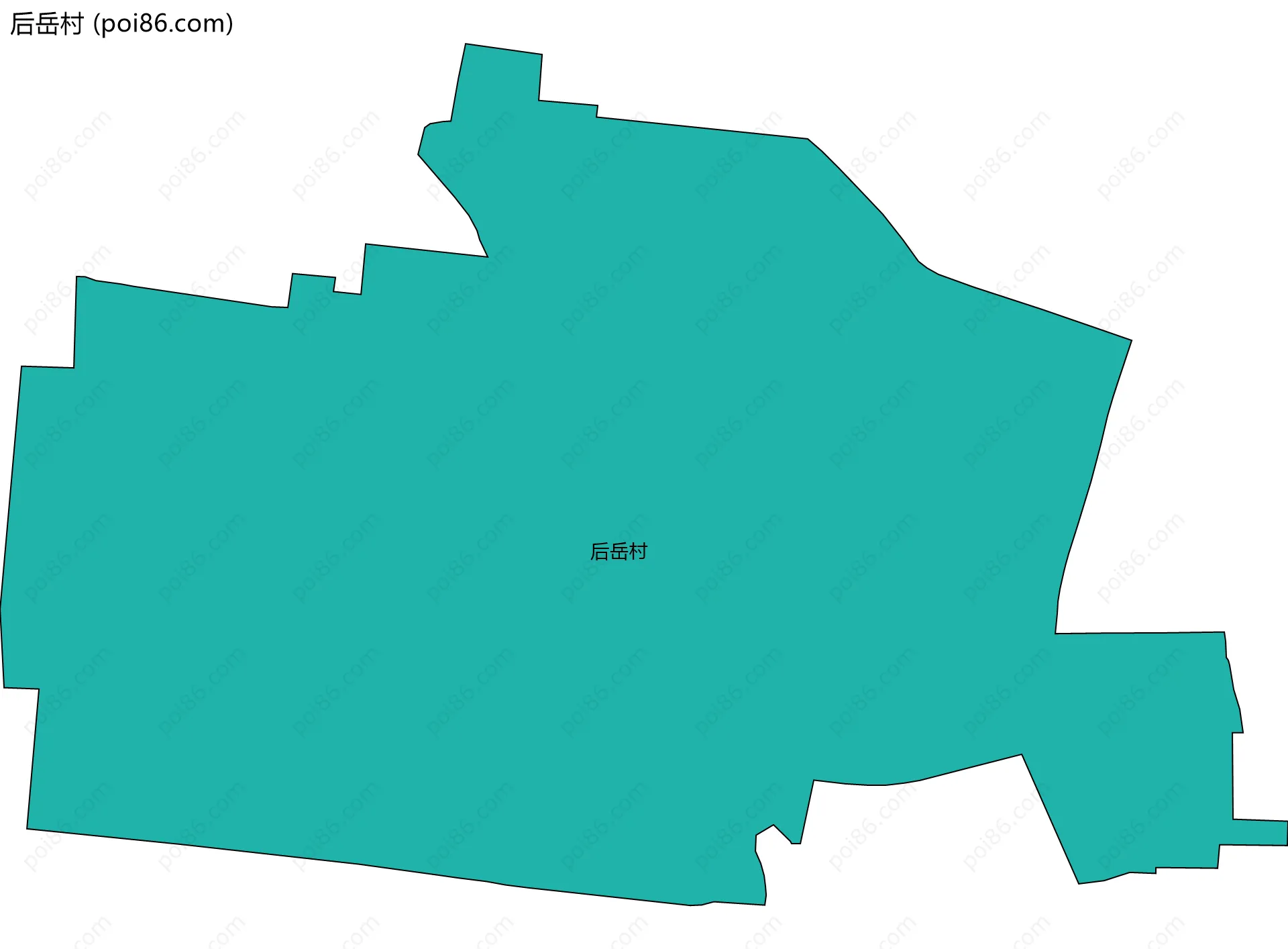 后岳村边界地图