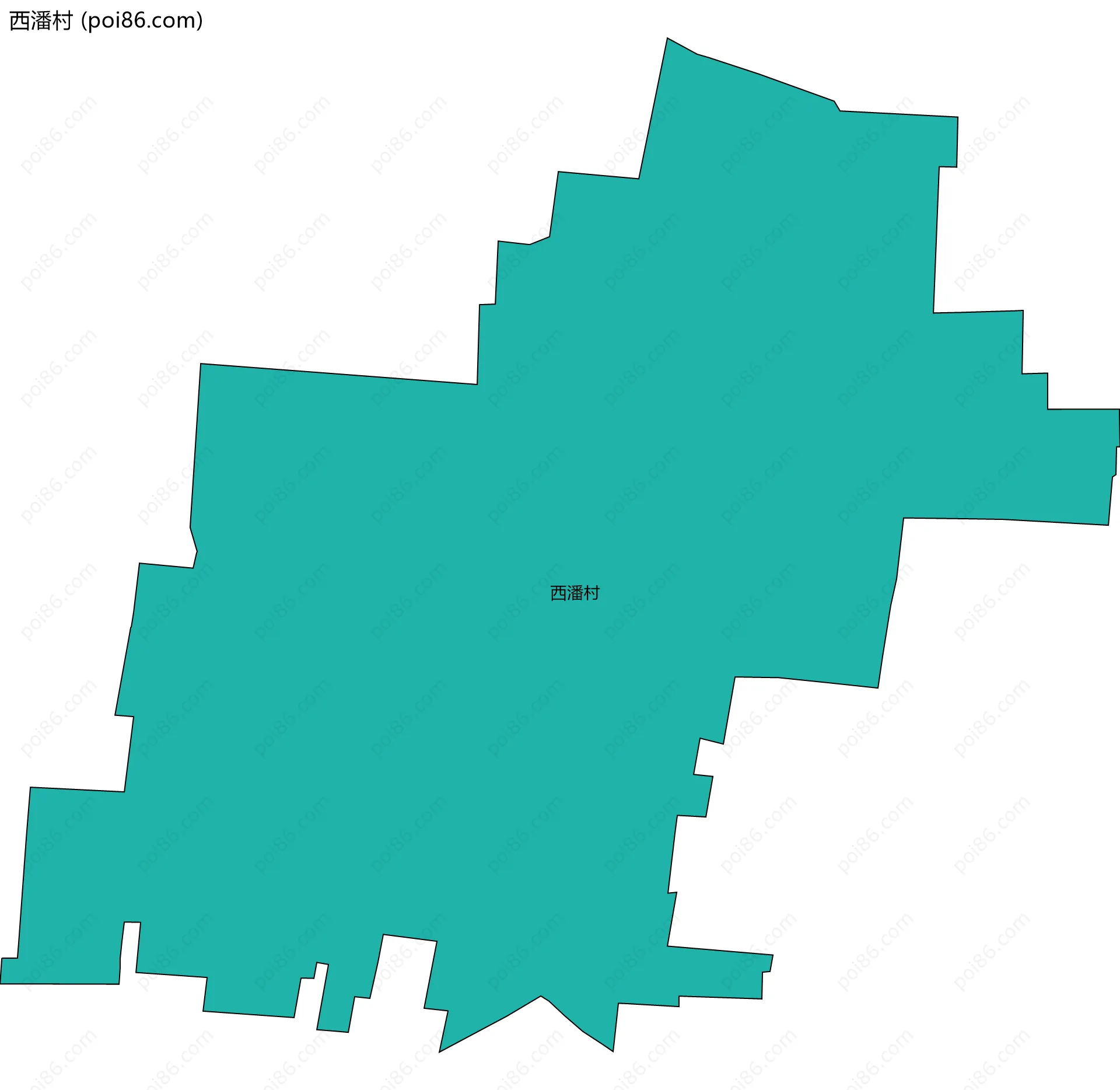 西潘村边界地图