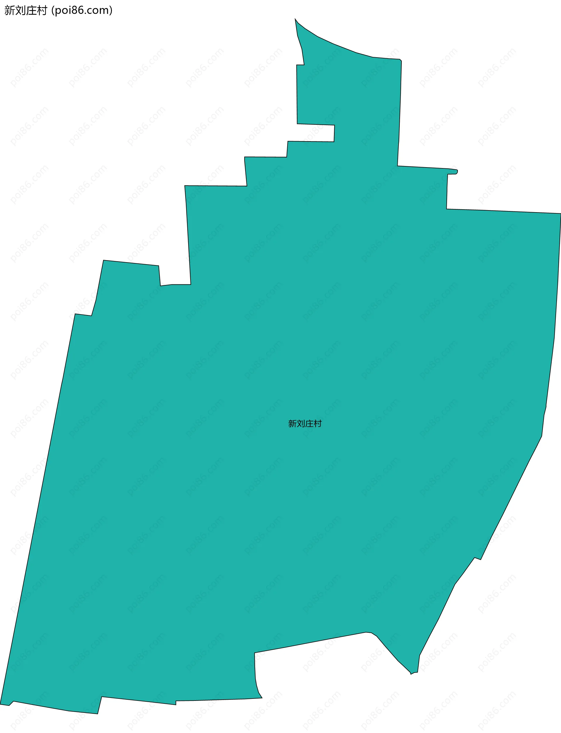新刘庄村边界地图