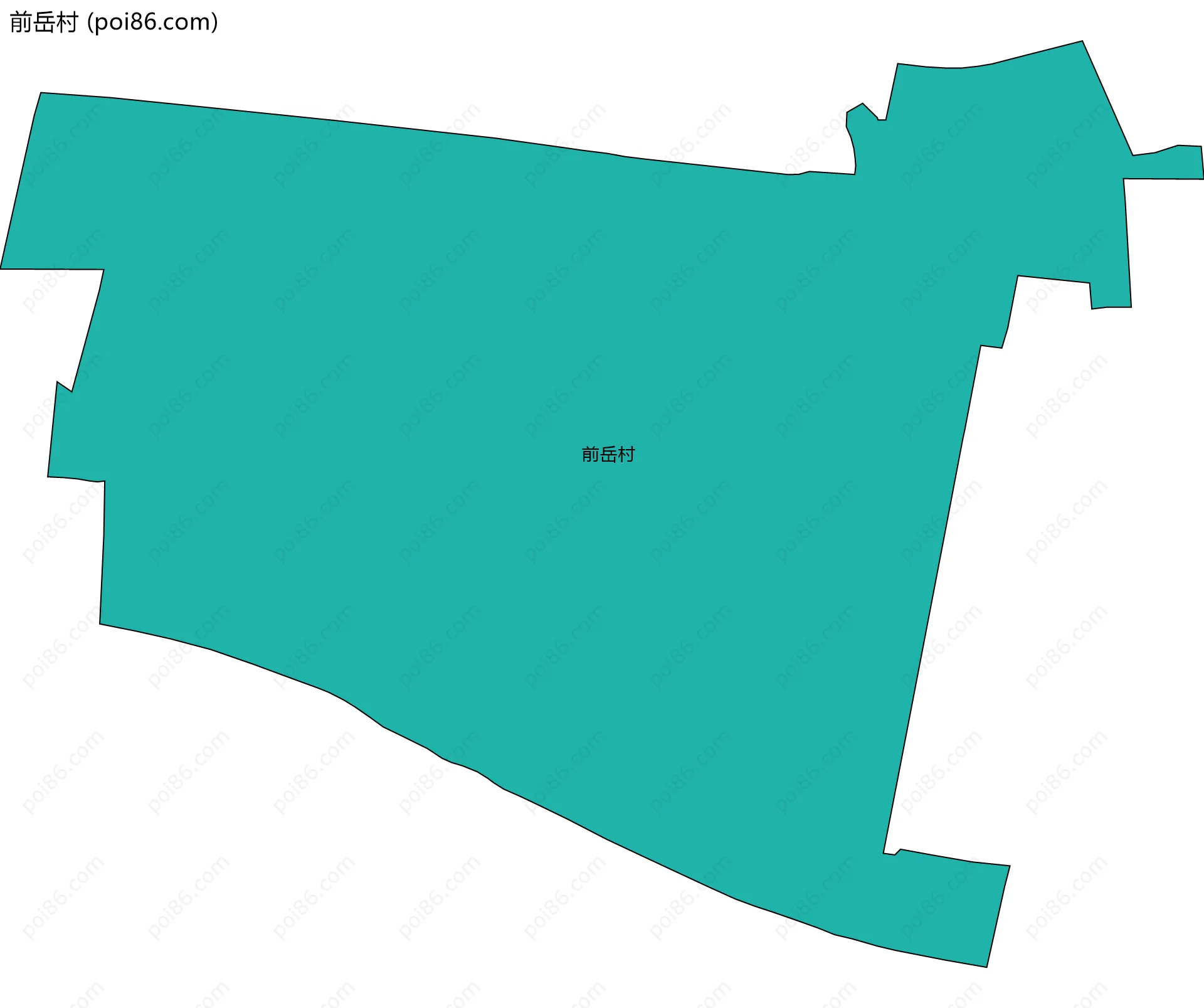 前岳村边界地图
