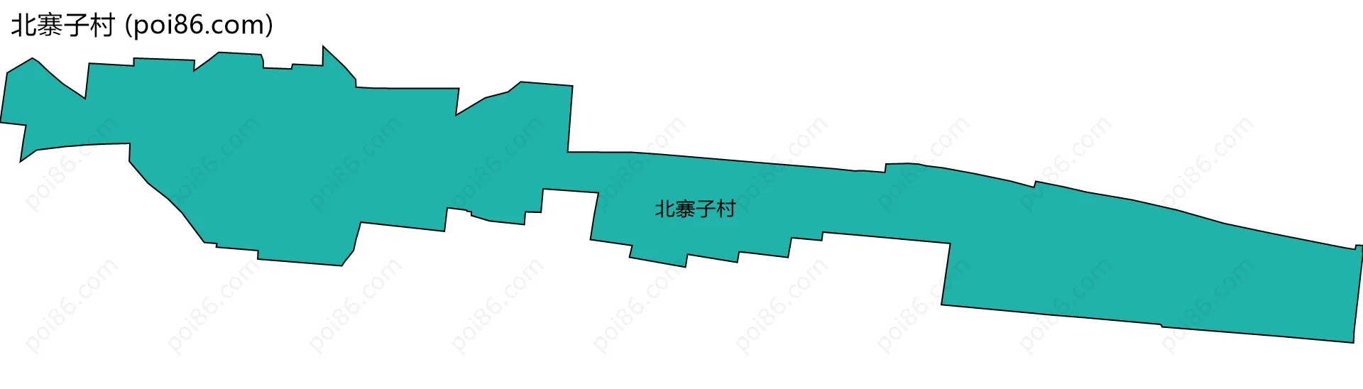 北寨子村边界地图