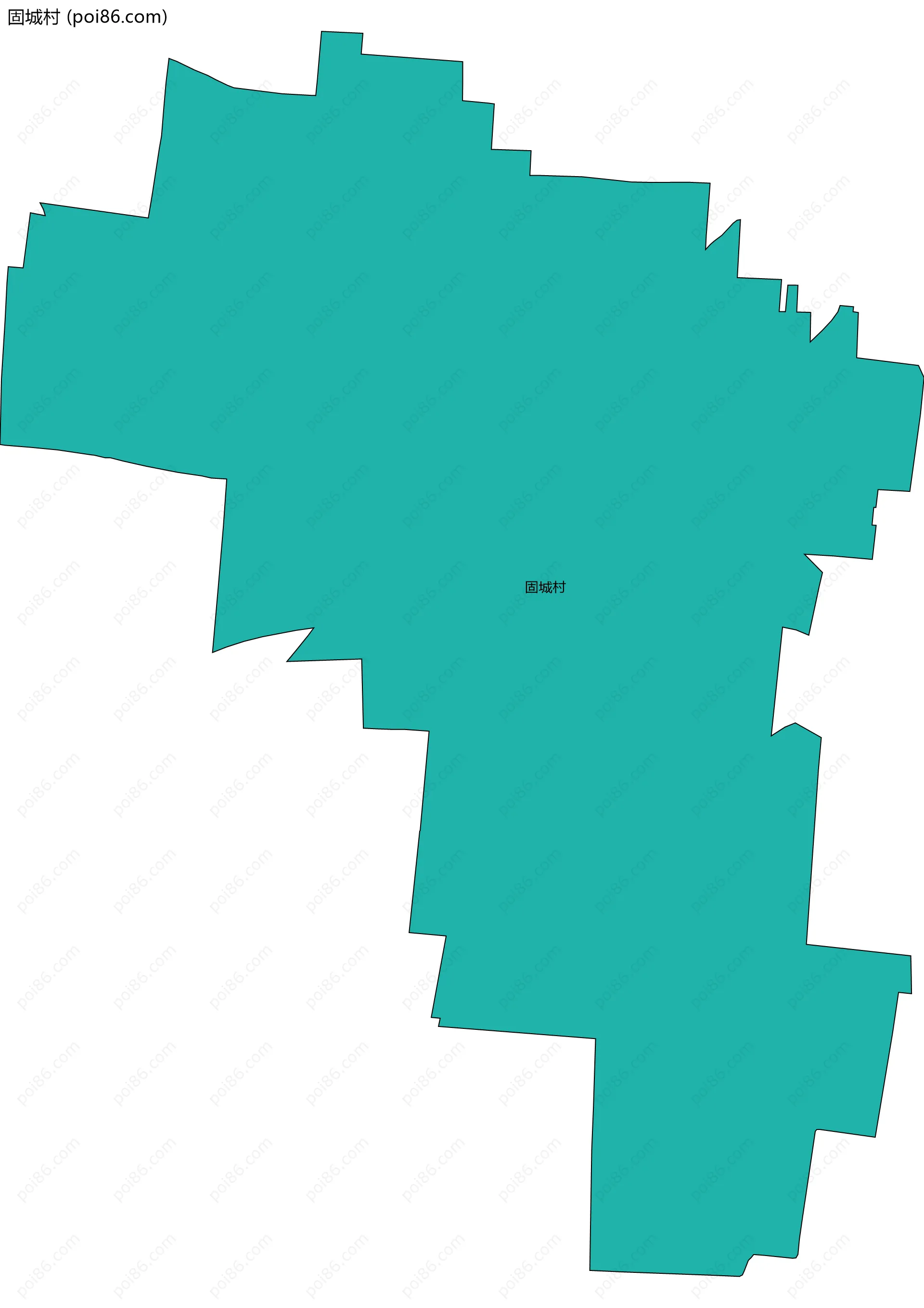 固城村边界地图