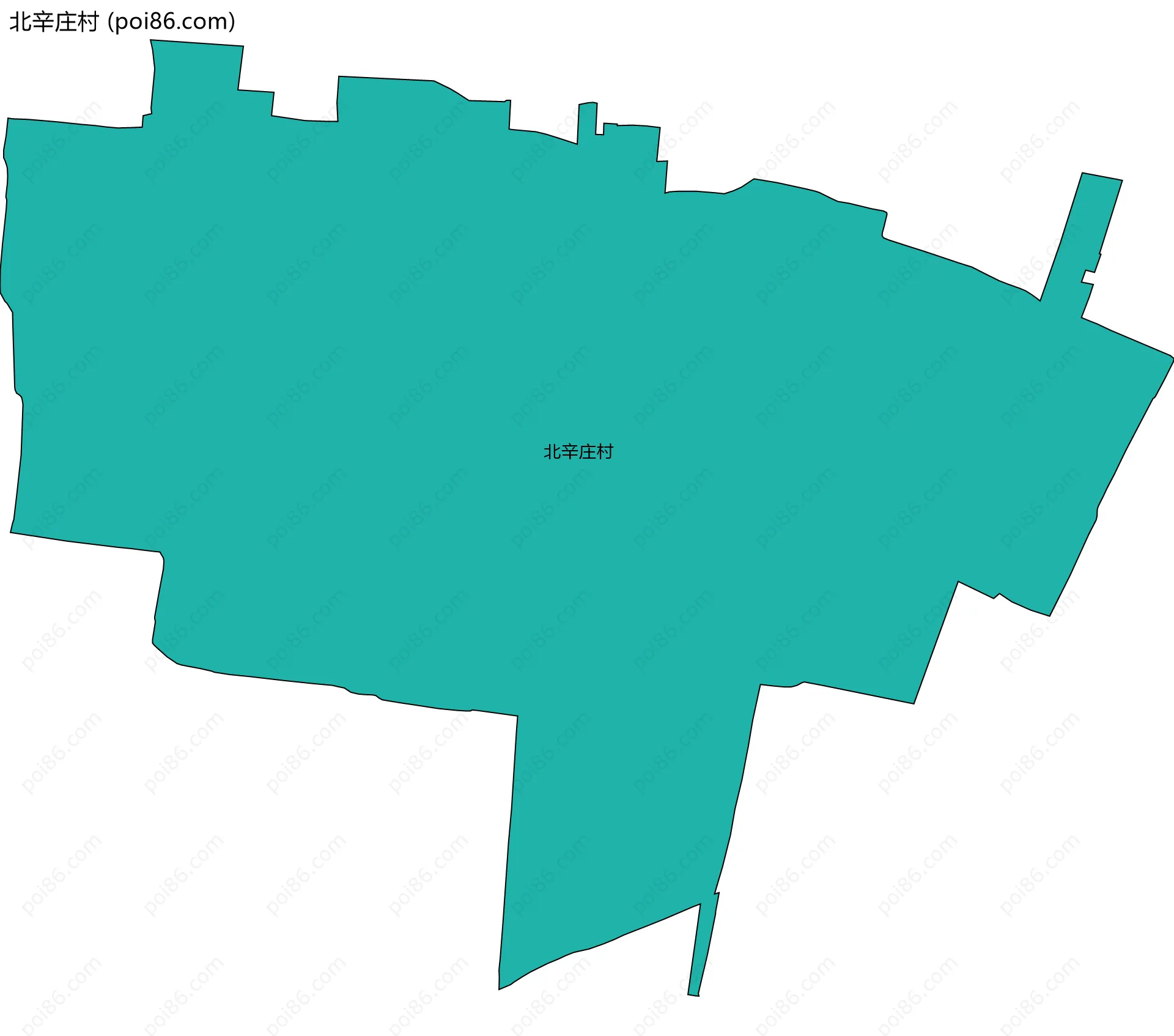 北辛庄村边界地图