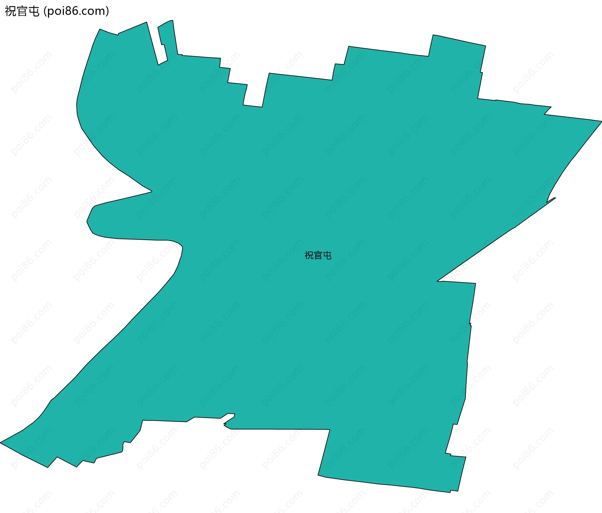 祝官屯边界地图