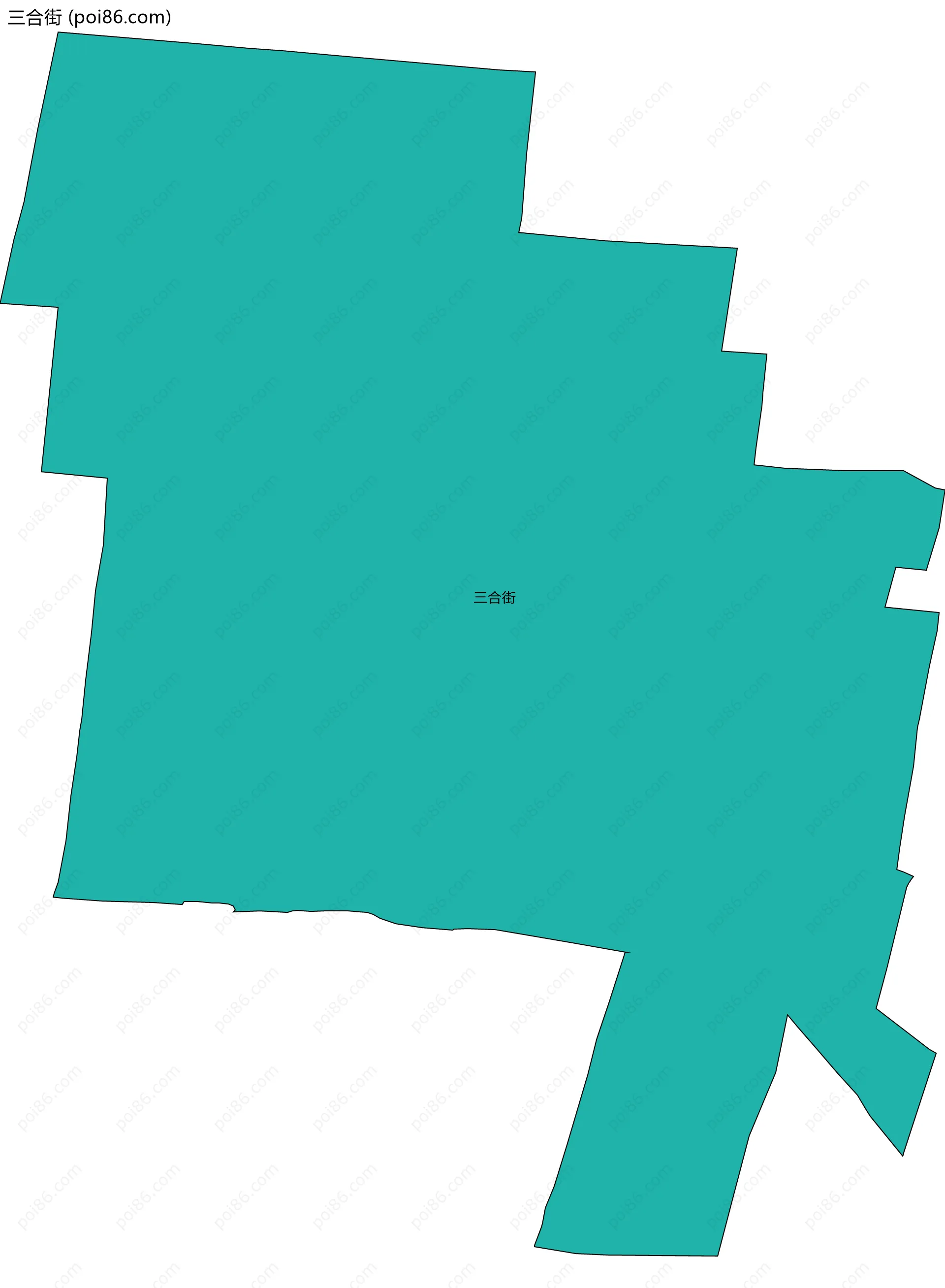 三合街边界地图