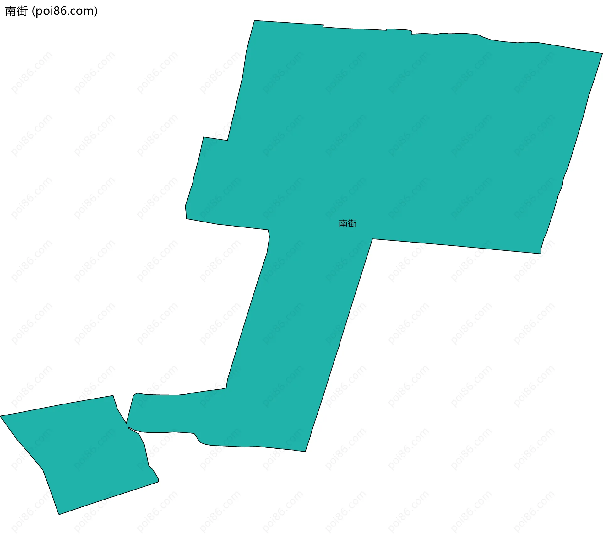 南街边界地图