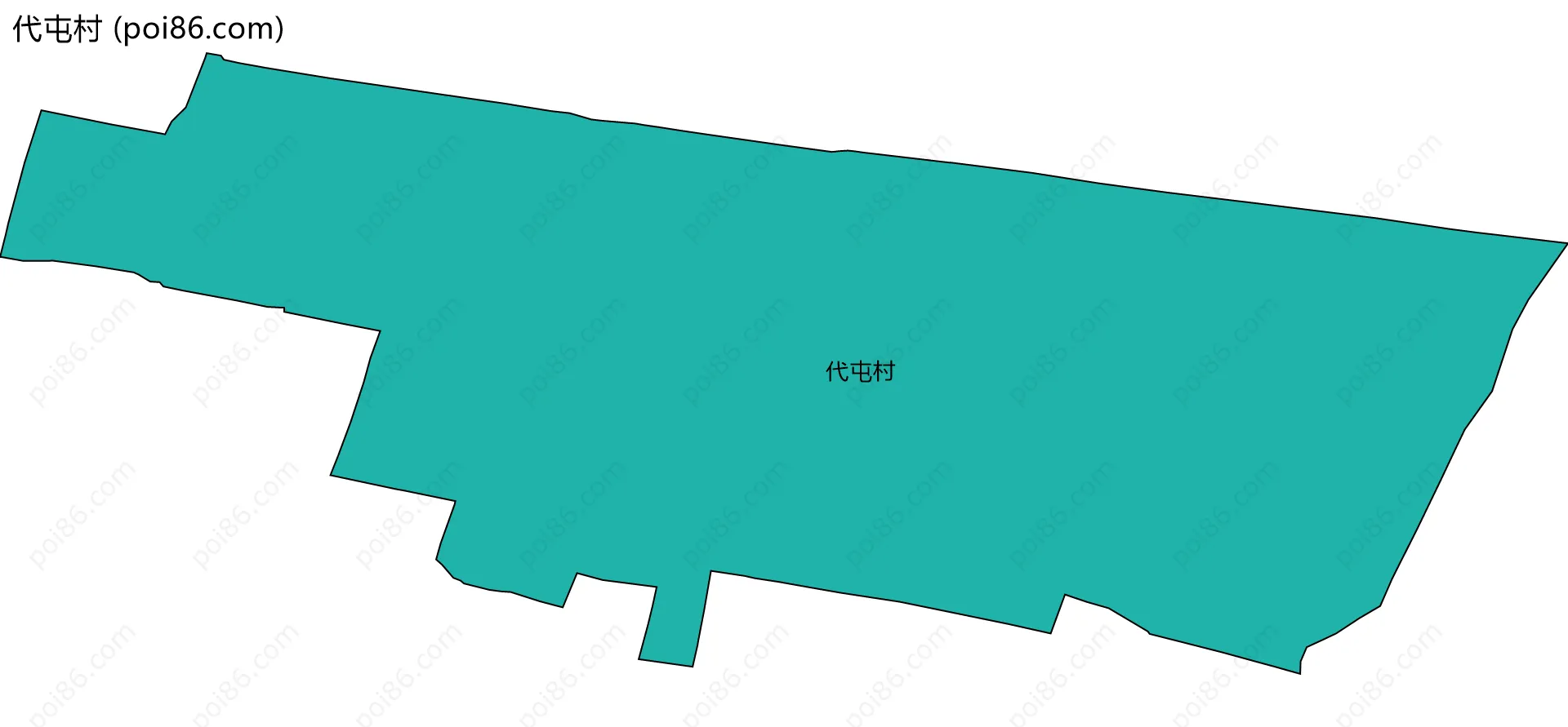 代屯村边界地图