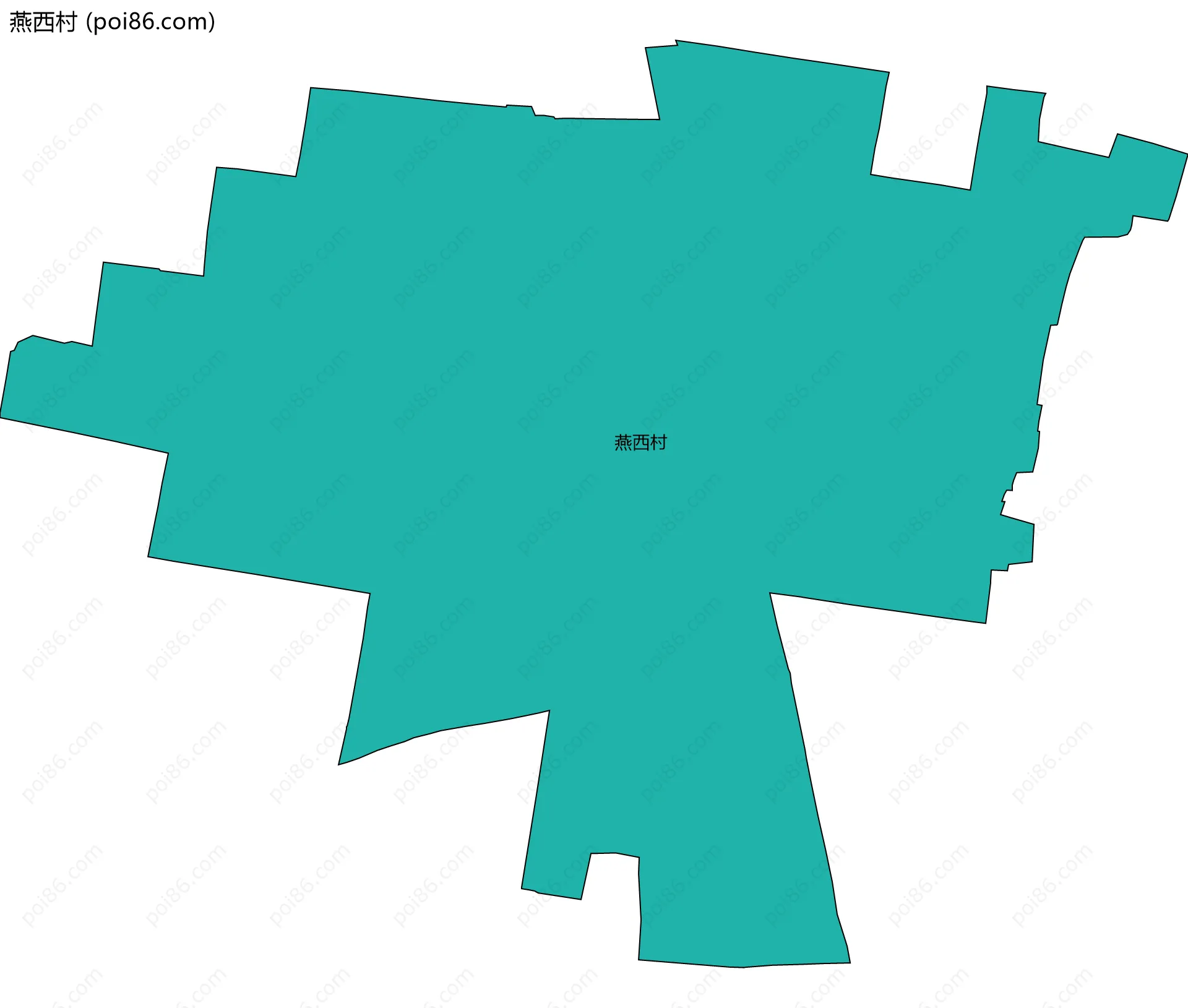 燕西村边界地图
