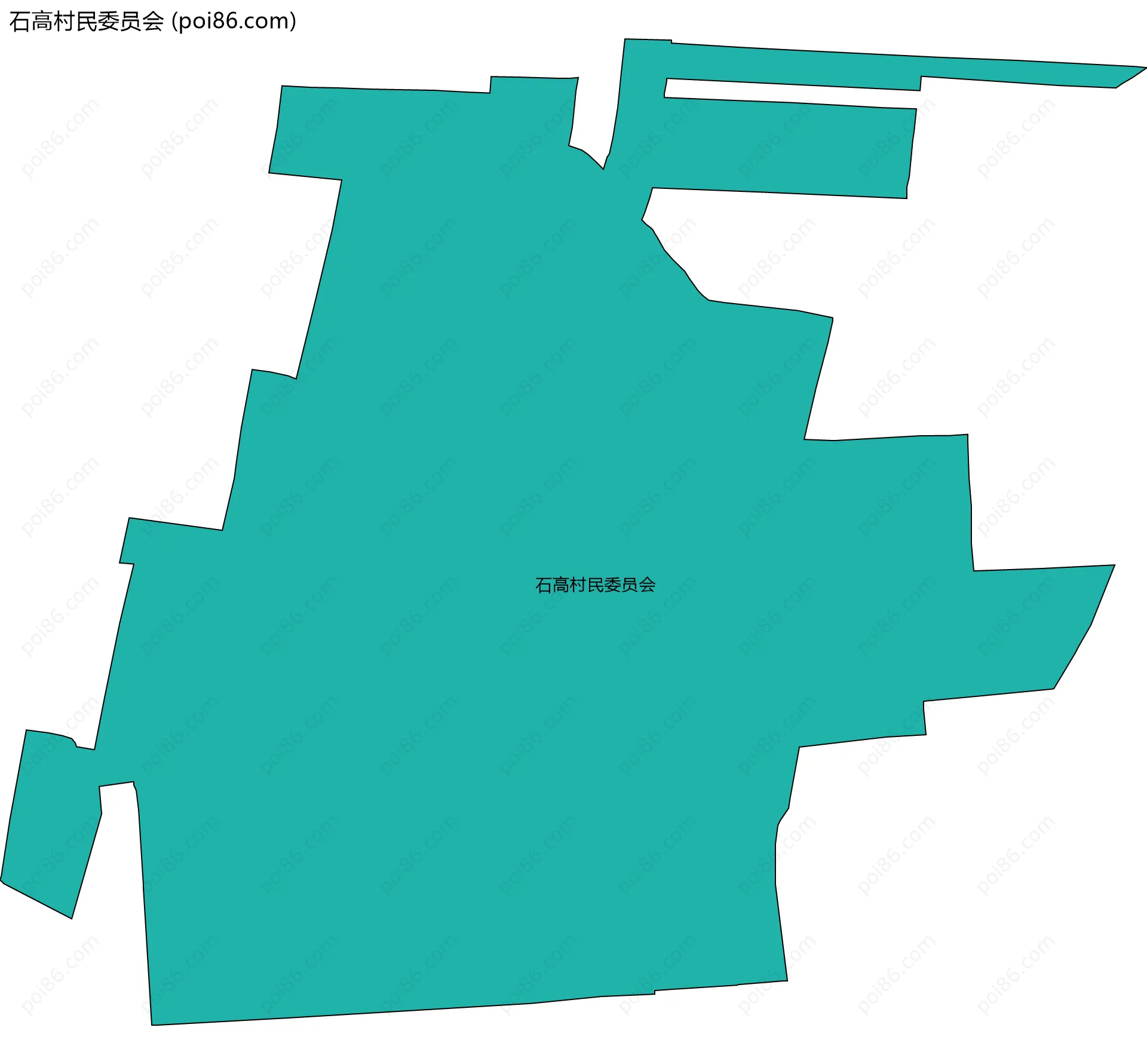 石高村民委员会边界地图