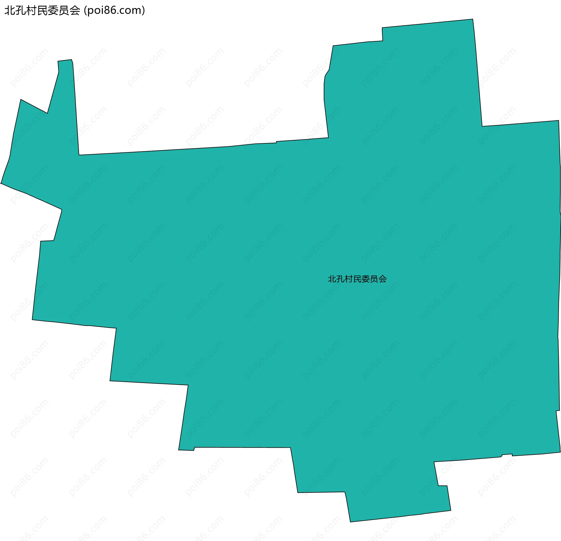 北孔村民委员会边界地图