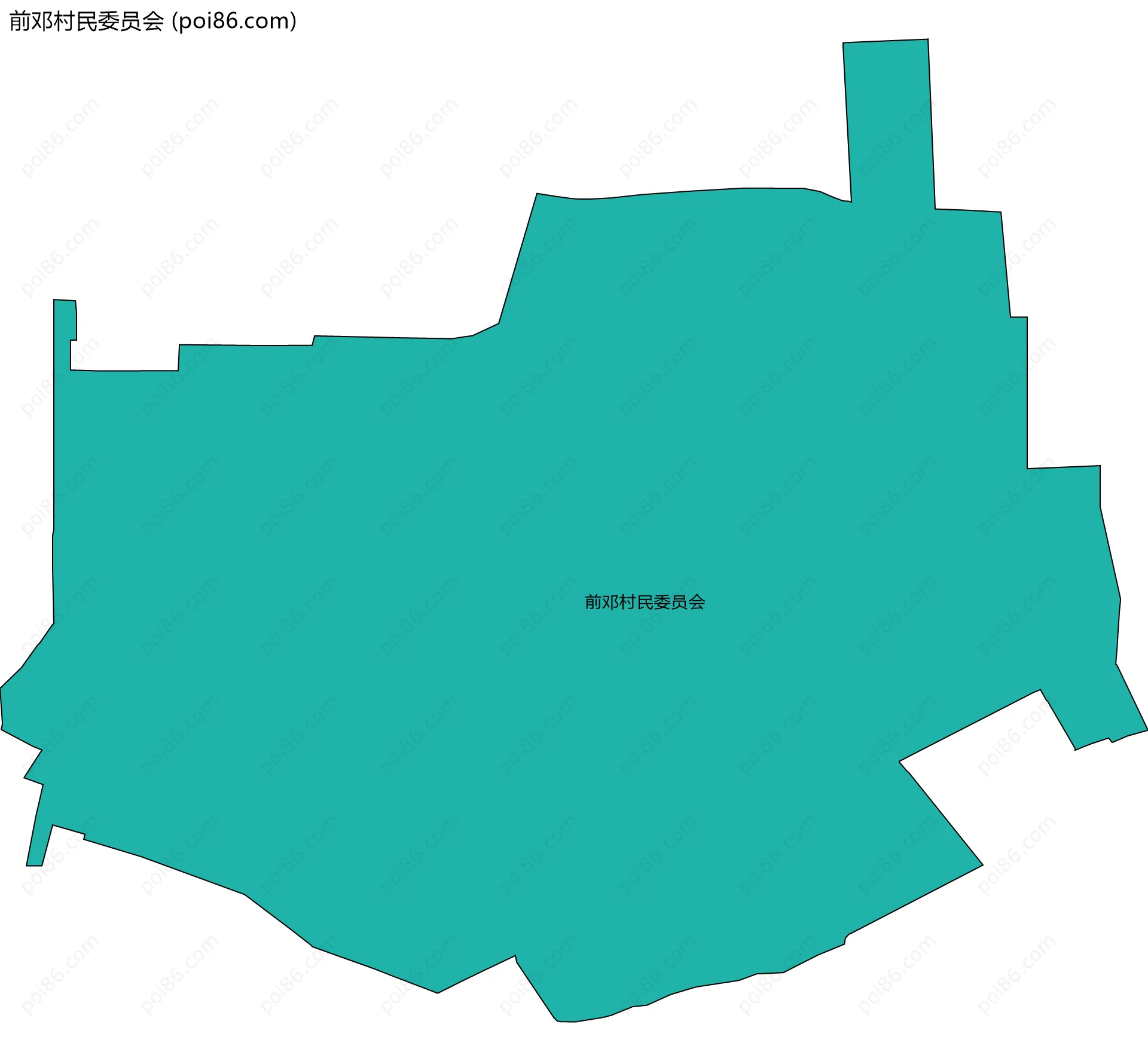 前邓村民委员会边界地图