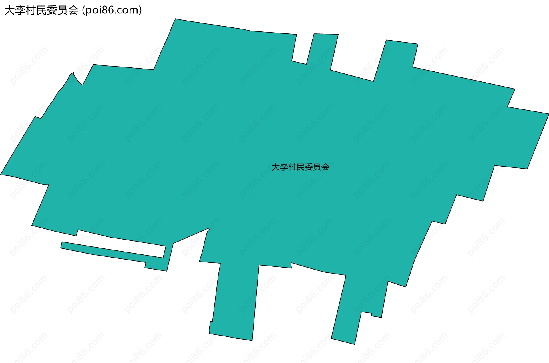 大李村民委员会边界地图
