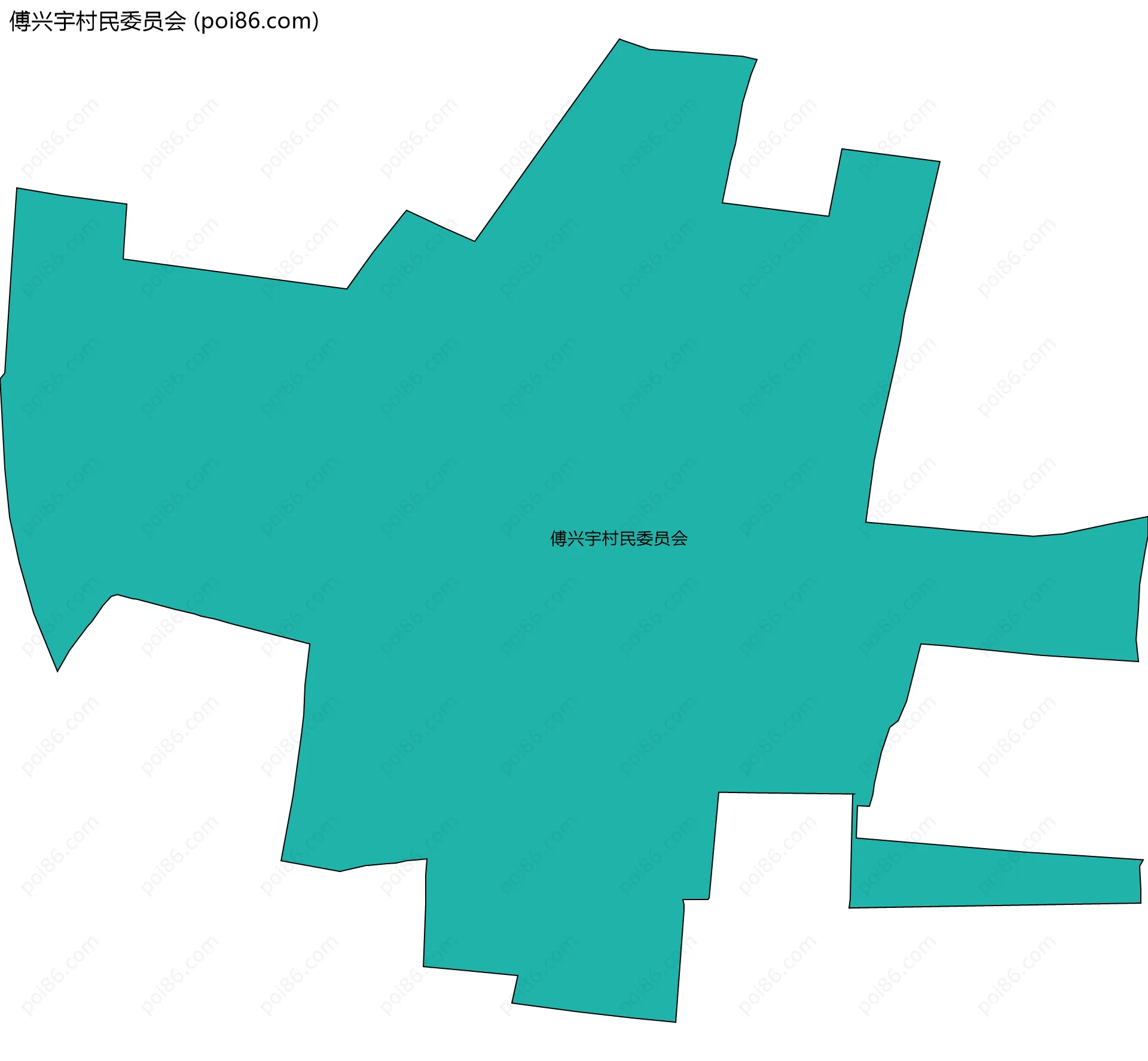 傅兴宇村民委员会边界地图