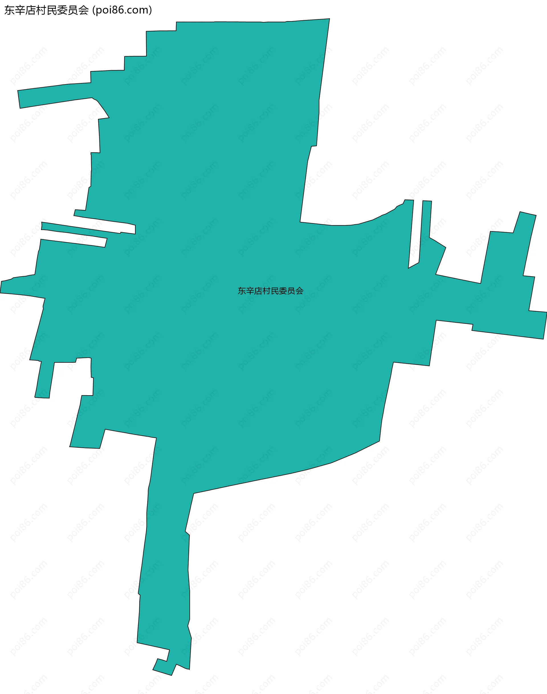 东辛店村民委员会边界地图
