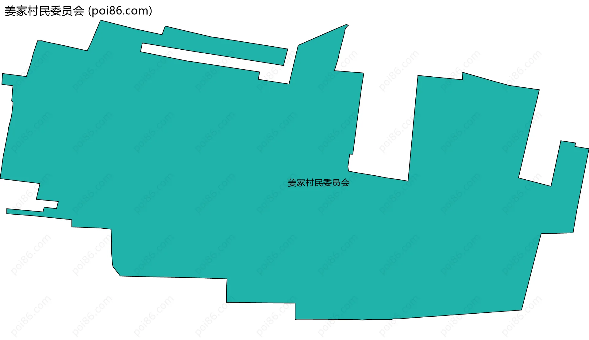 姜家村民委员会边界地图