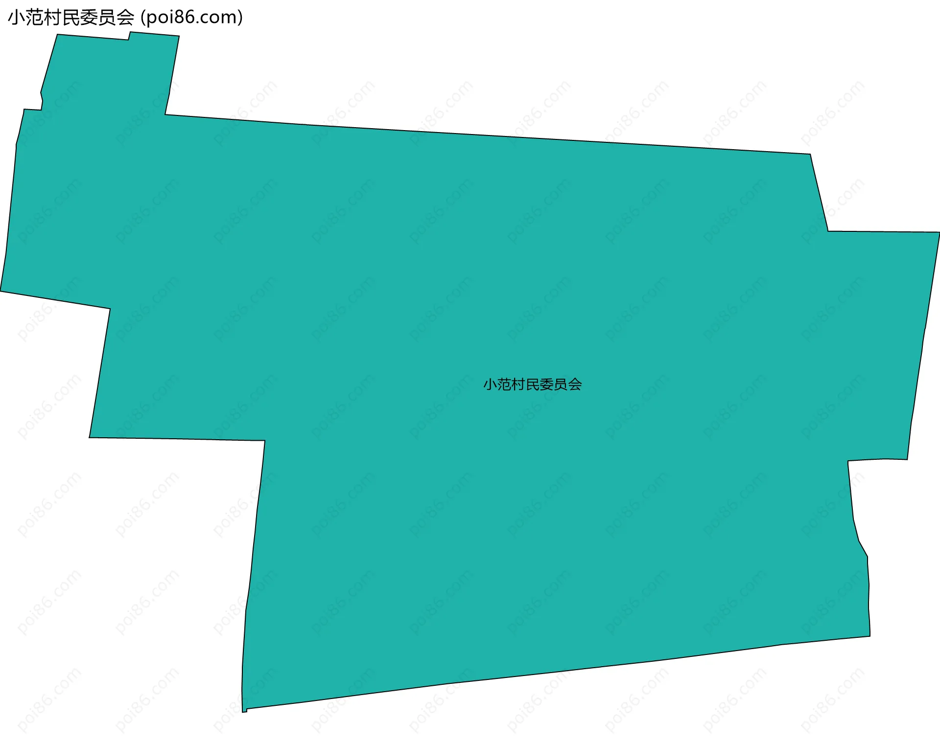 小范村民委员会边界地图