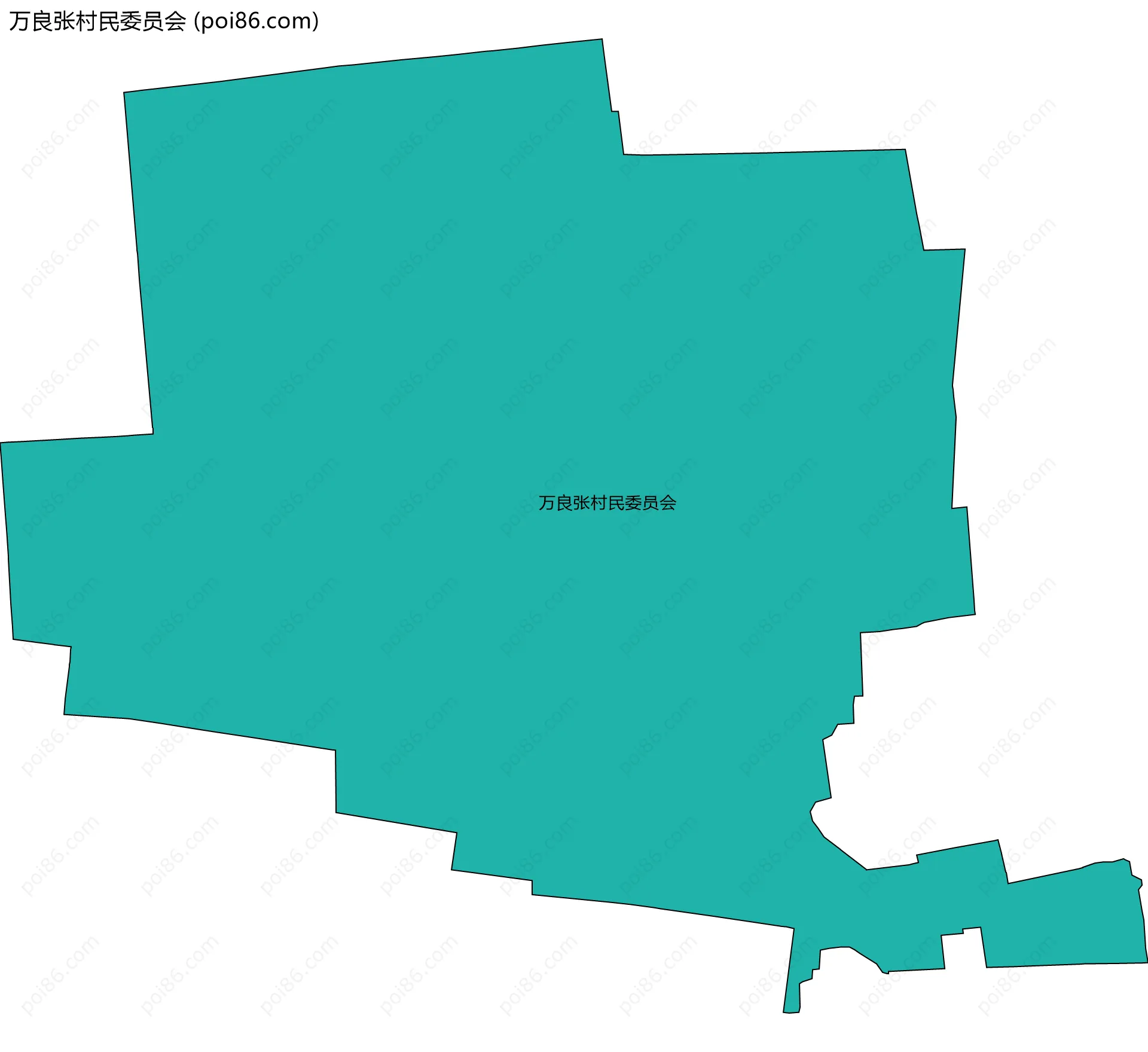 万良张村民委员会边界地图