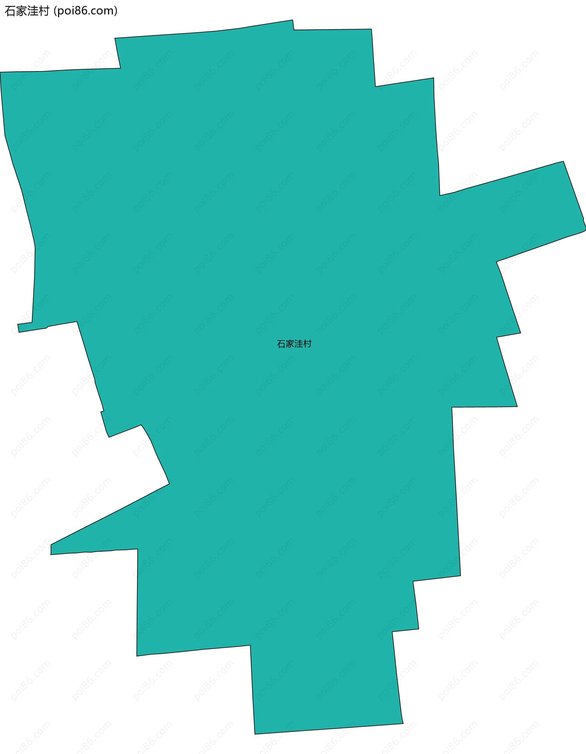 石家洼村边界地图