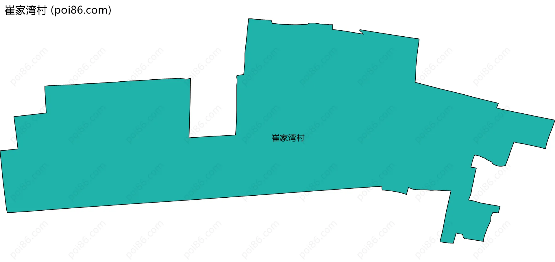 崔家湾村边界地图
