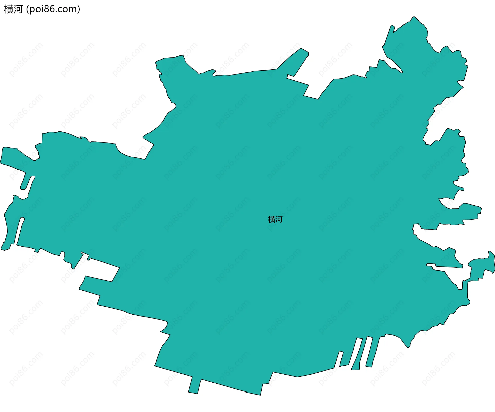 横河边界地图